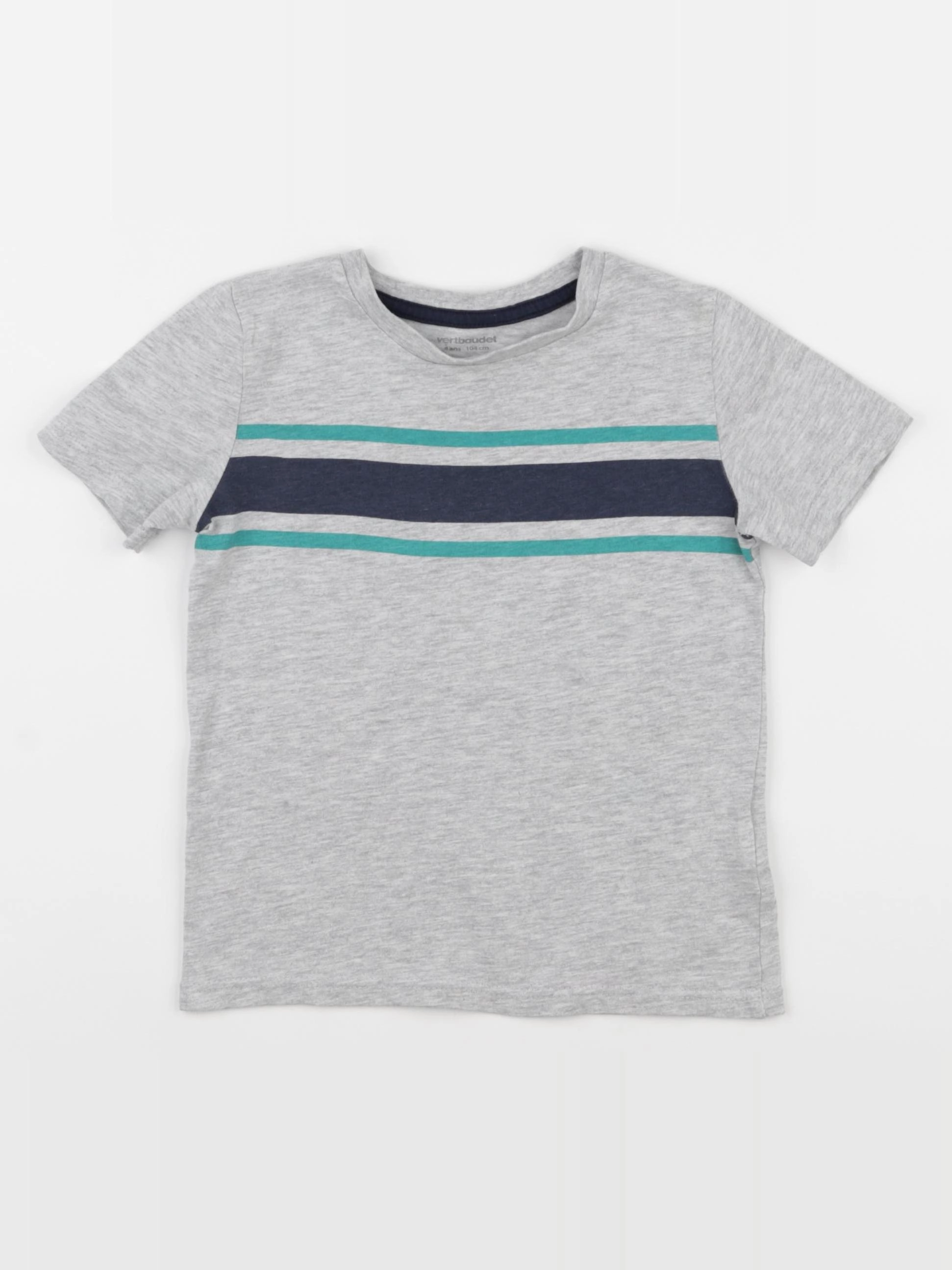 Vertbaudet - tee-shirt gris - 4 ans