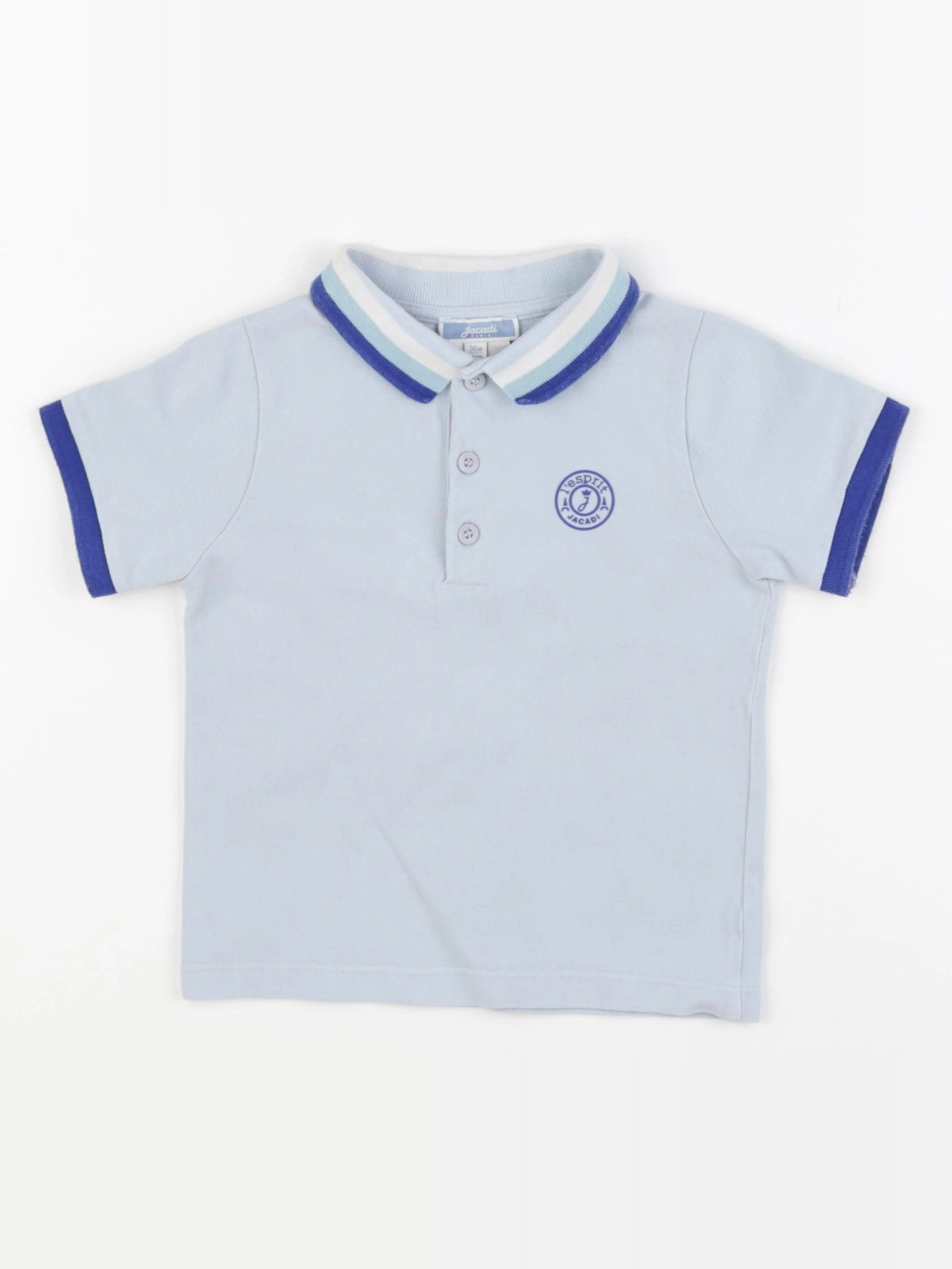 Jacadi - polo bleu - 36 mois