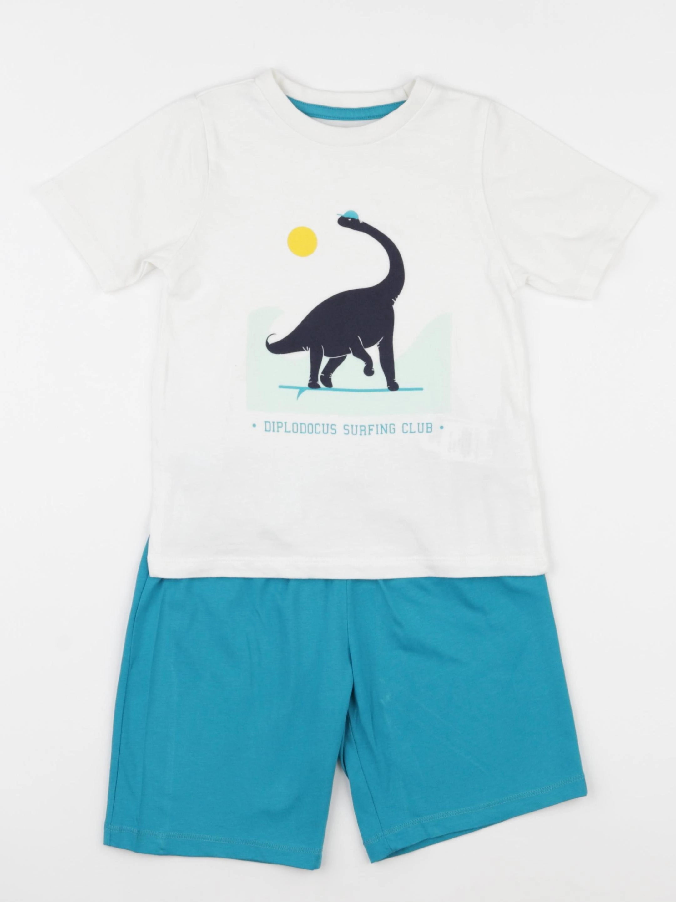 Vertbaudet - pyjama coton blanc, bleu - 4 ans