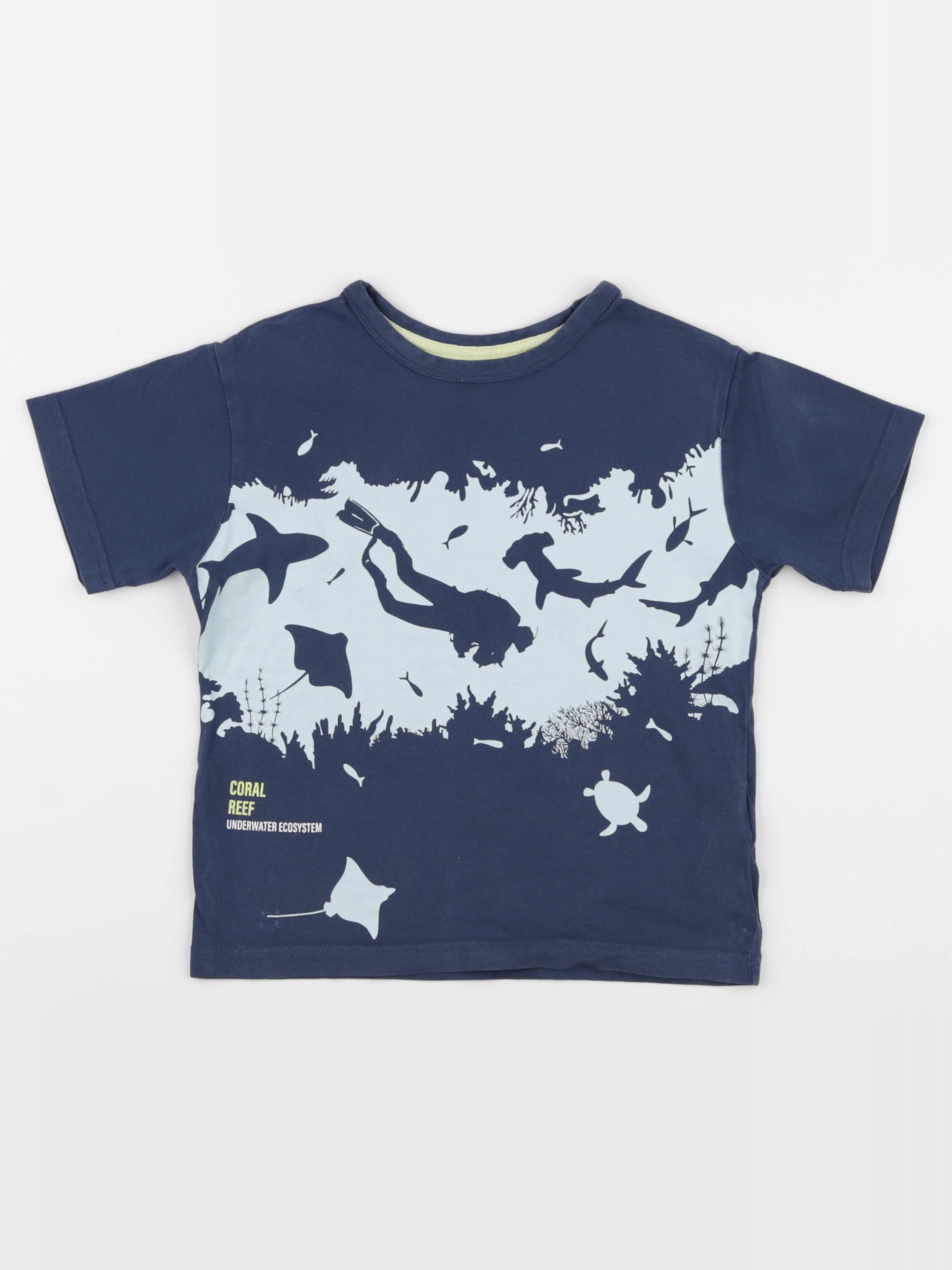 Vertbaudet - tee-shirt bleu - 5 ans