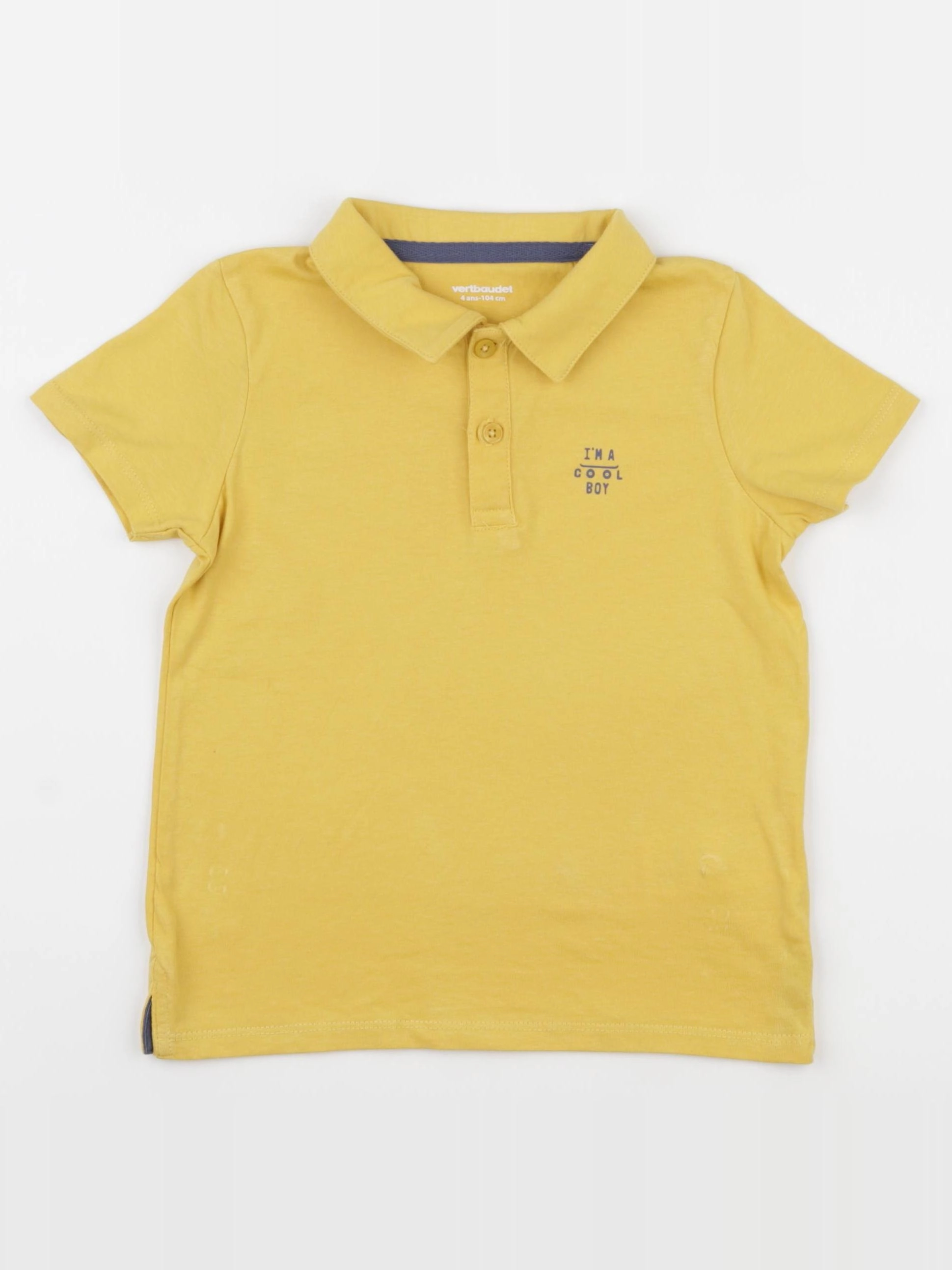 Vertbaudet - polo jaune - 4 ans