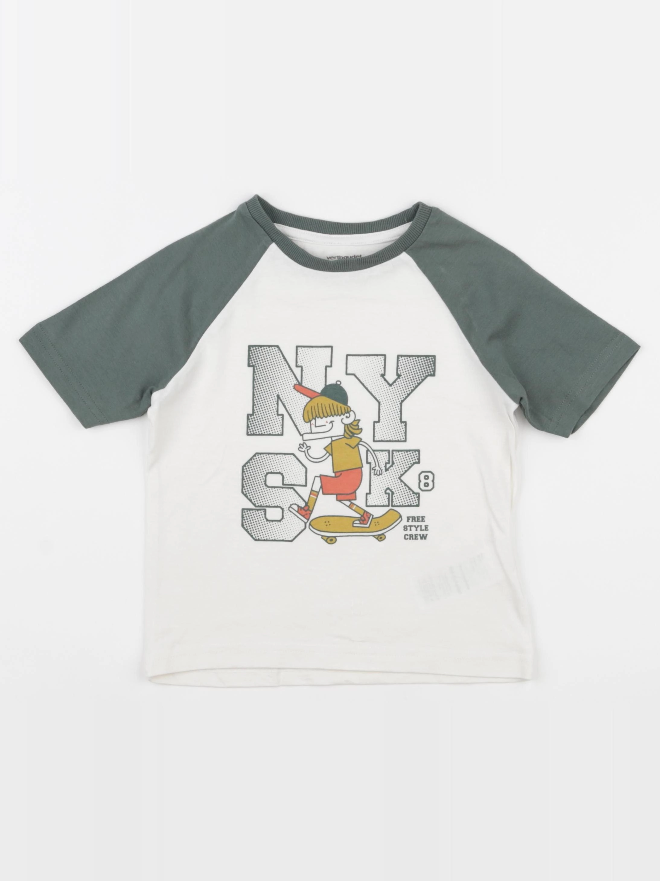 Vertbaudet - tee-shirt beige - 4 ans