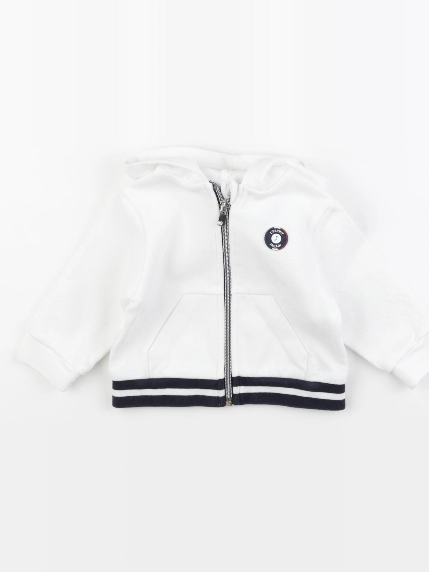 Jacadi - sweat blanc - 12 mois