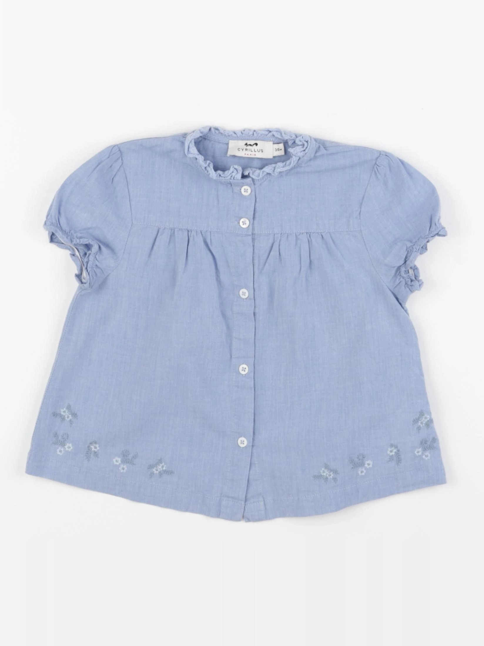 Cyrillus - blouse bleu - 36 mois