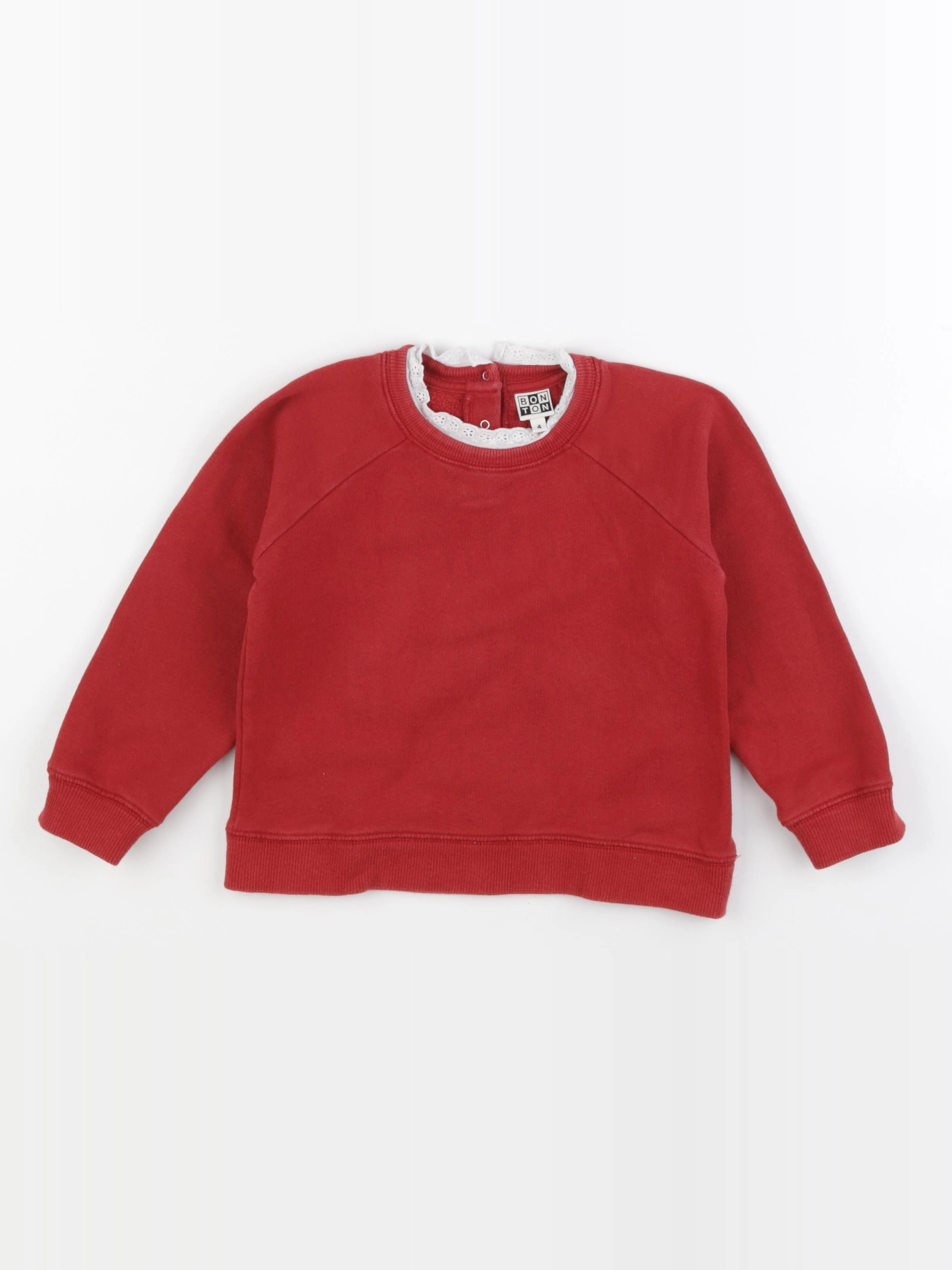 Bonton - sweat rouge - 4 ans
