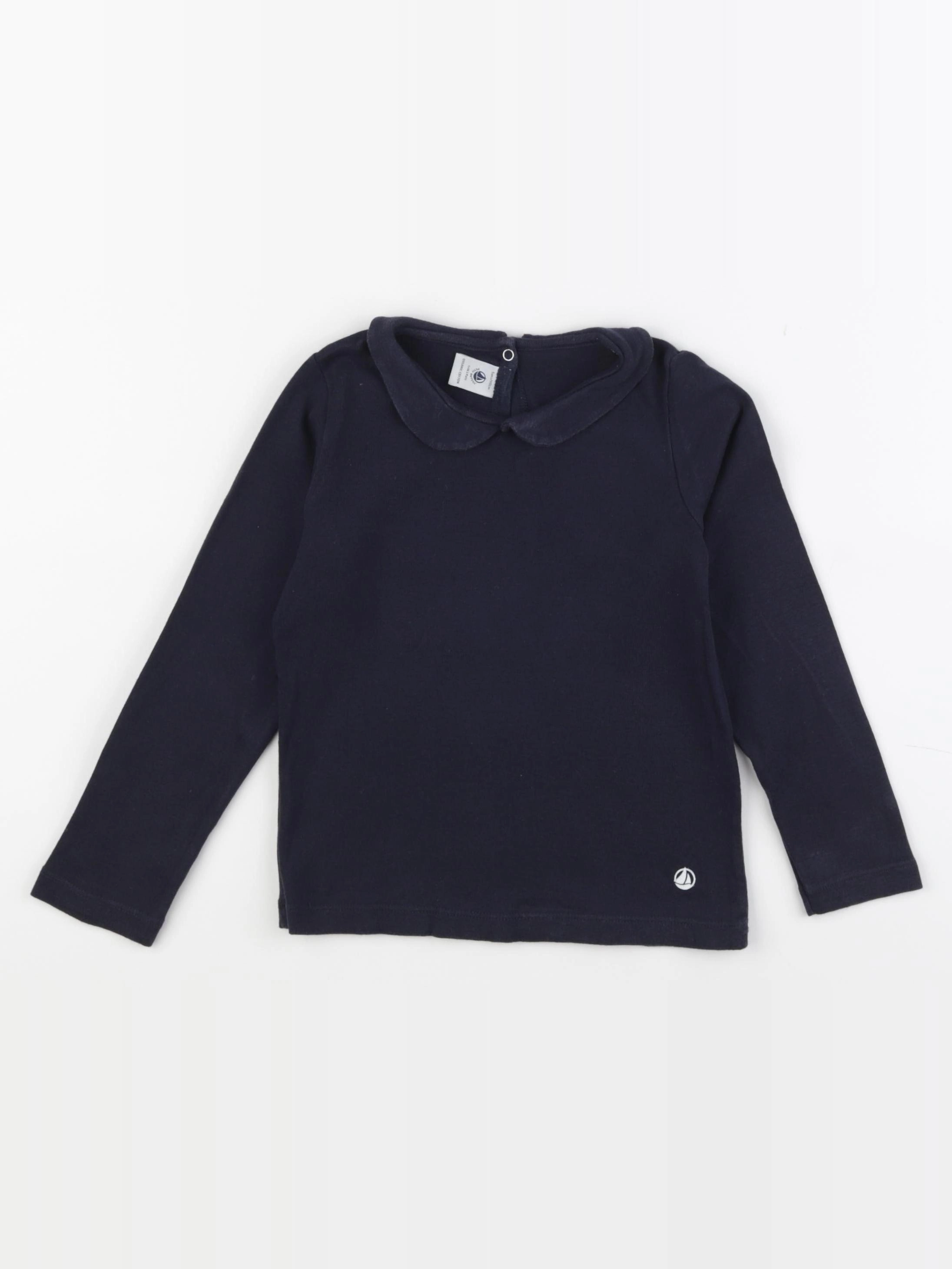 Petit Bateau - tee-shirt bleu - 5 ans