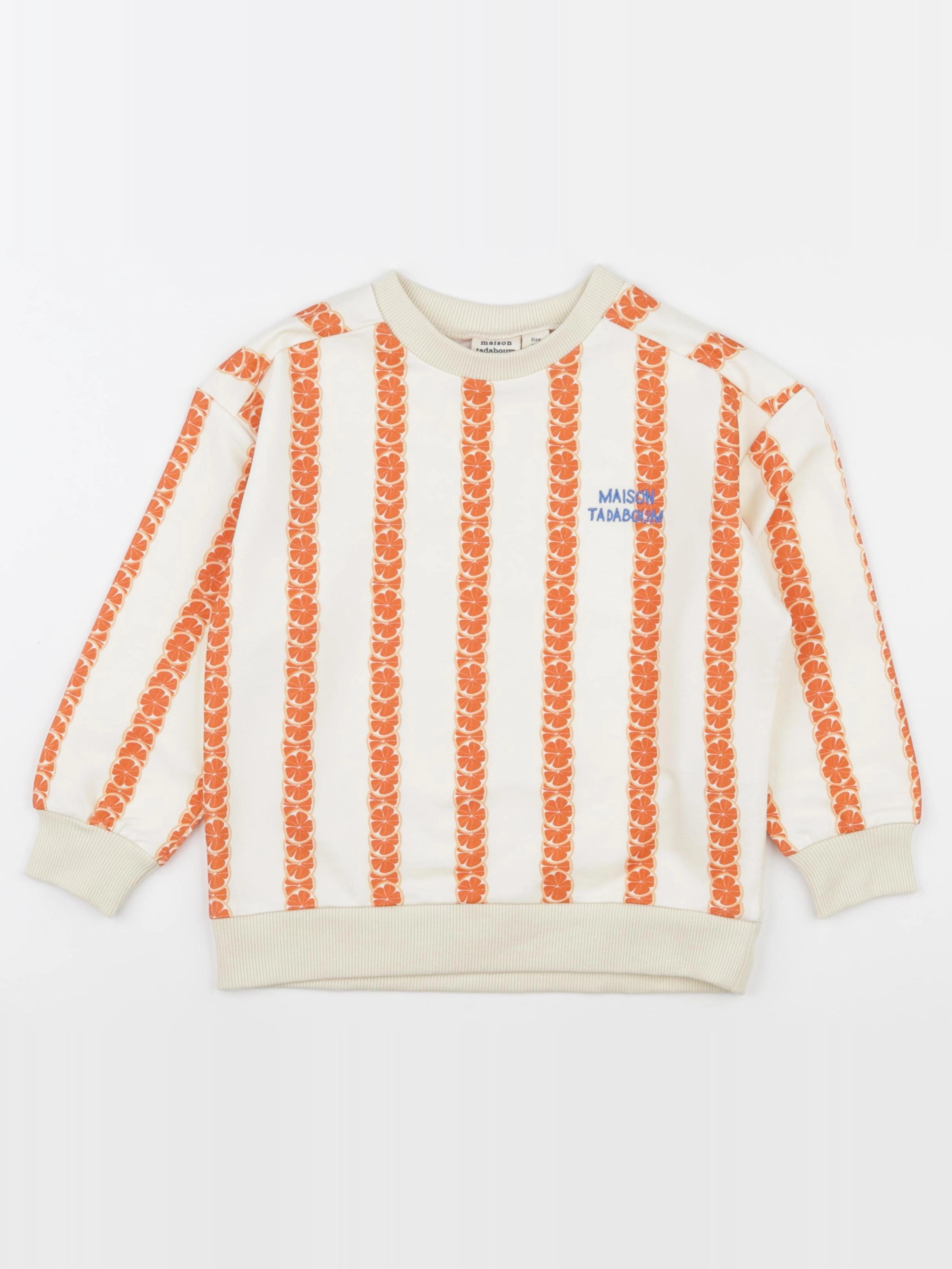 Maison Tadaboum - sweat orange - 4/5 ans