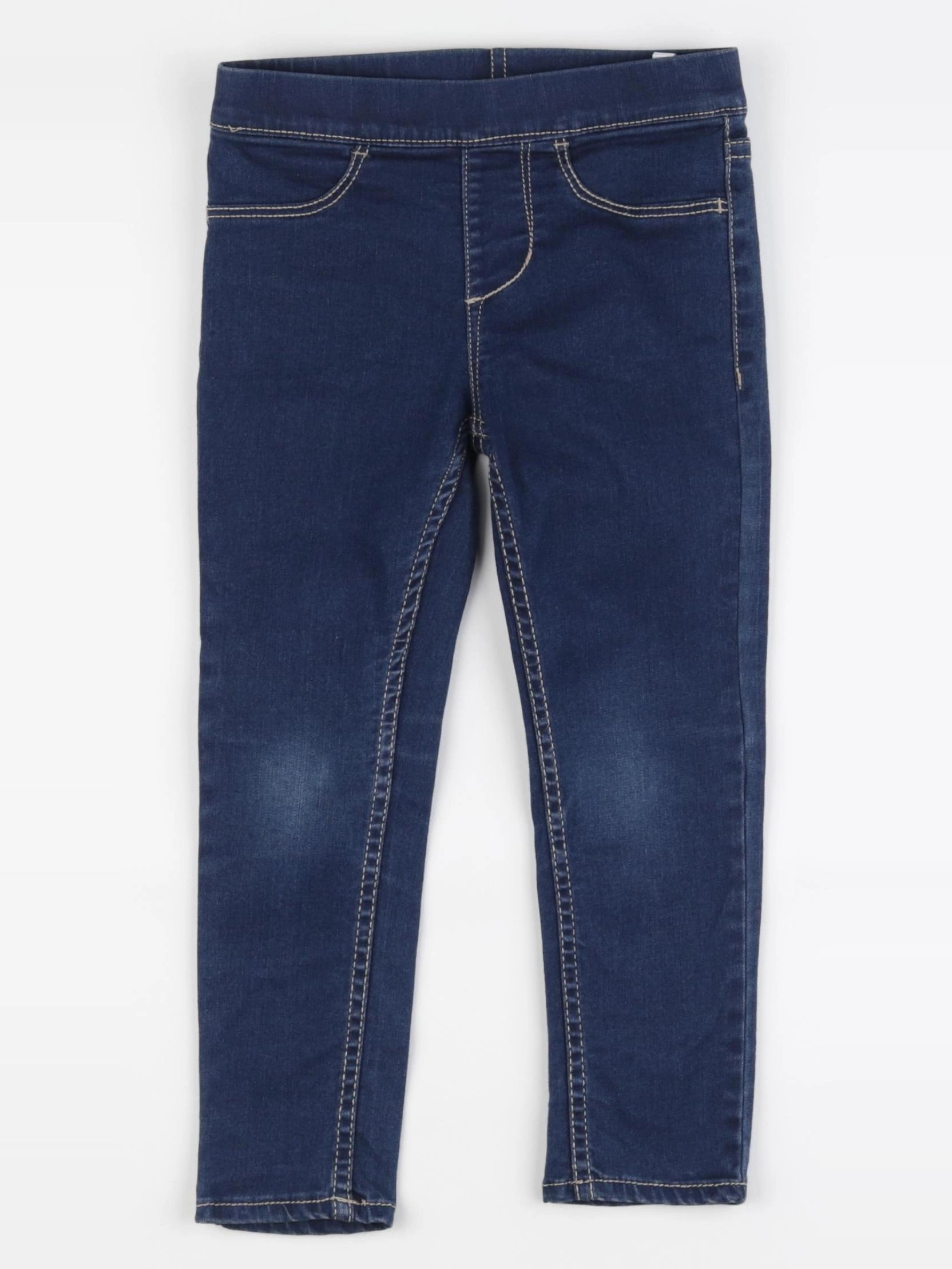 H&M - jegging bleu - 3/4 ans