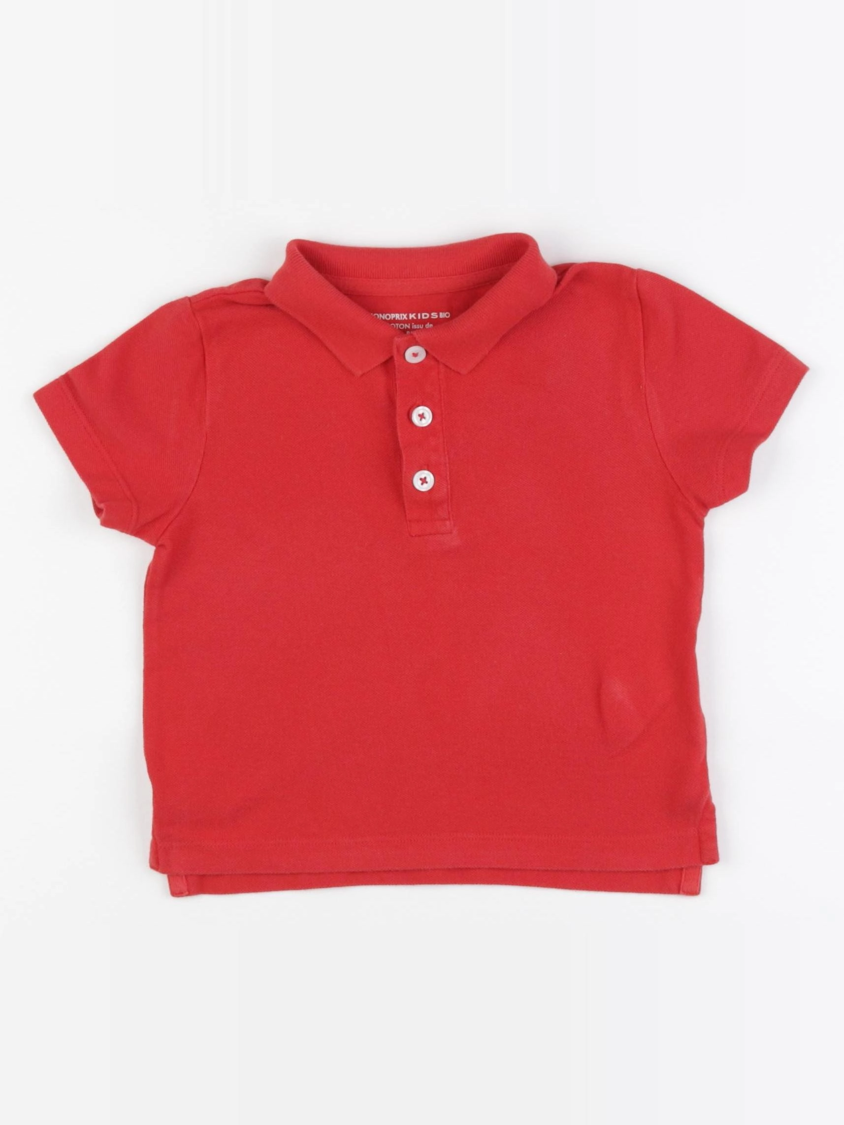 Monoprix - polo rouge - 3 ans