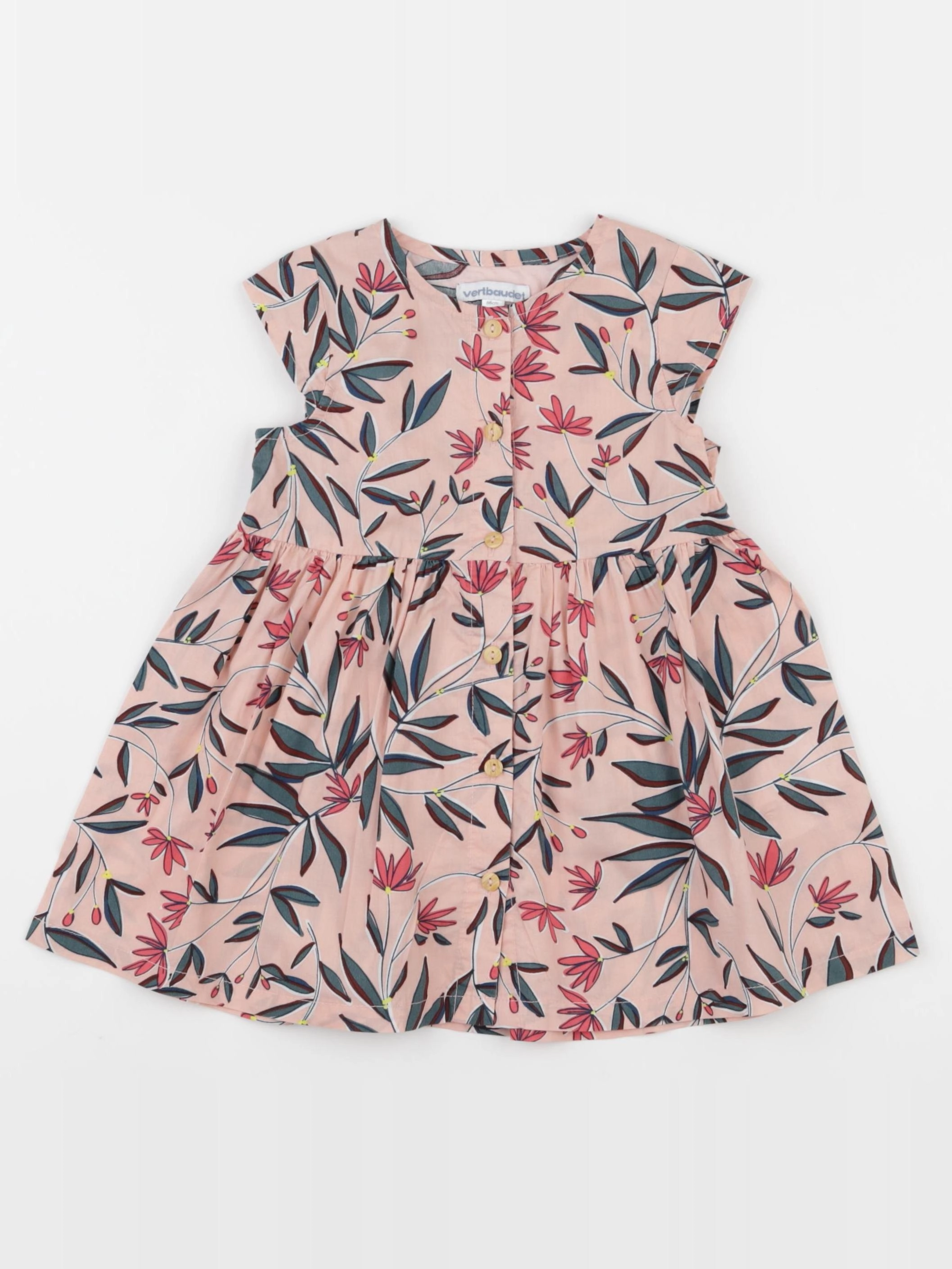 Vertbaudet - robe rose - 2 ans