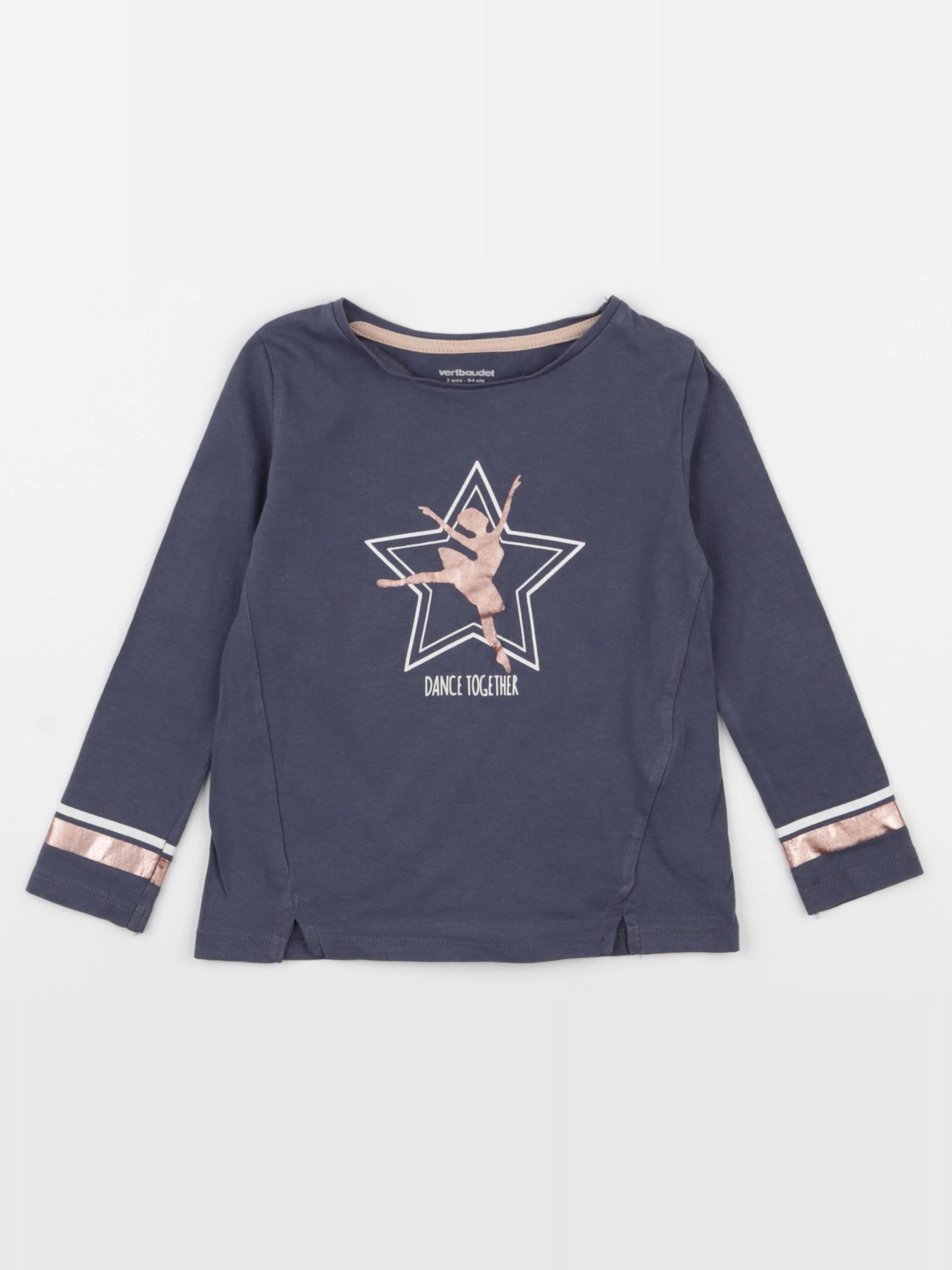 Vertbaudet - tee-shirt bleu - 3 ans