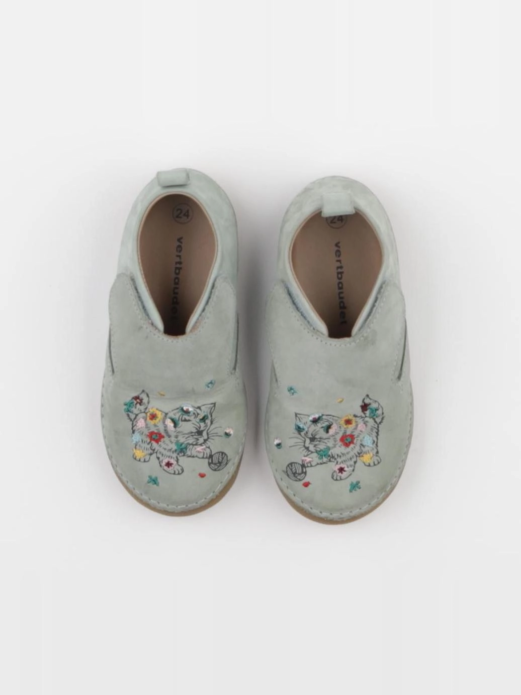 Vertbaudet - chaussons vert - pointure 24