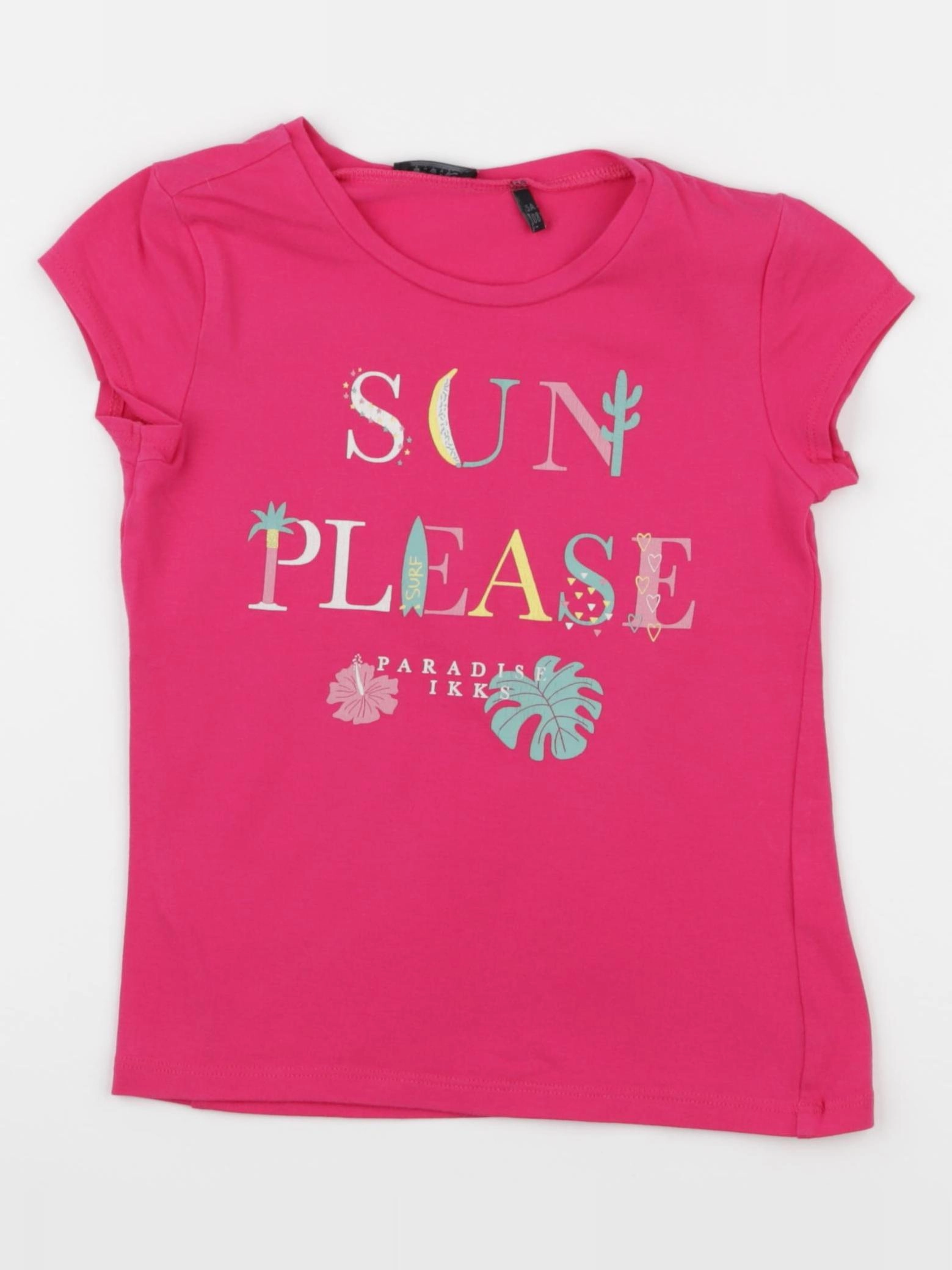 IKKS - tee-shirt rose - 5 ans