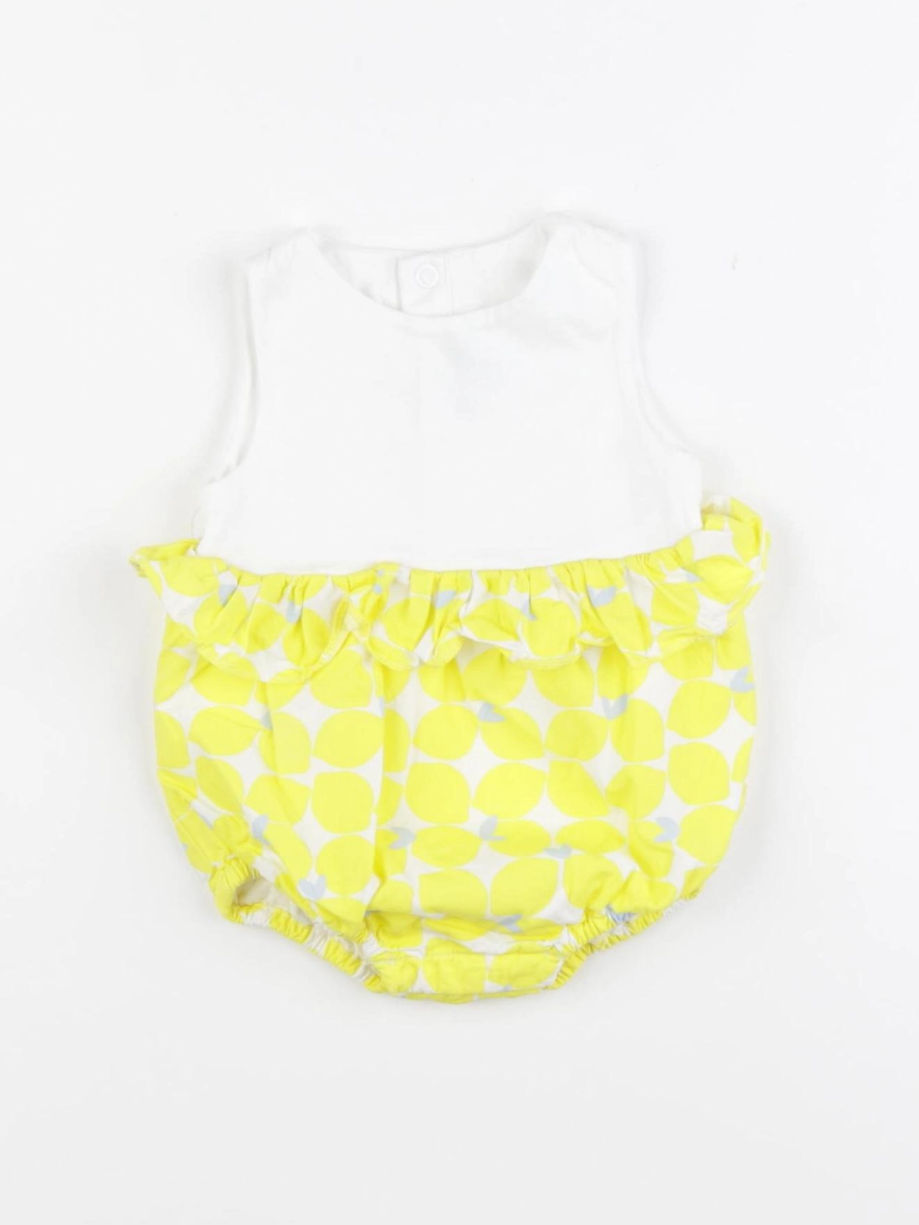 Jacadi - combinaison jaune fluo - 3 mois