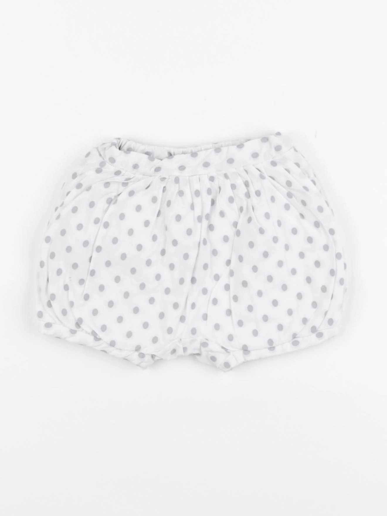 Jacadi - short doublé blanc, gris - 3 mois