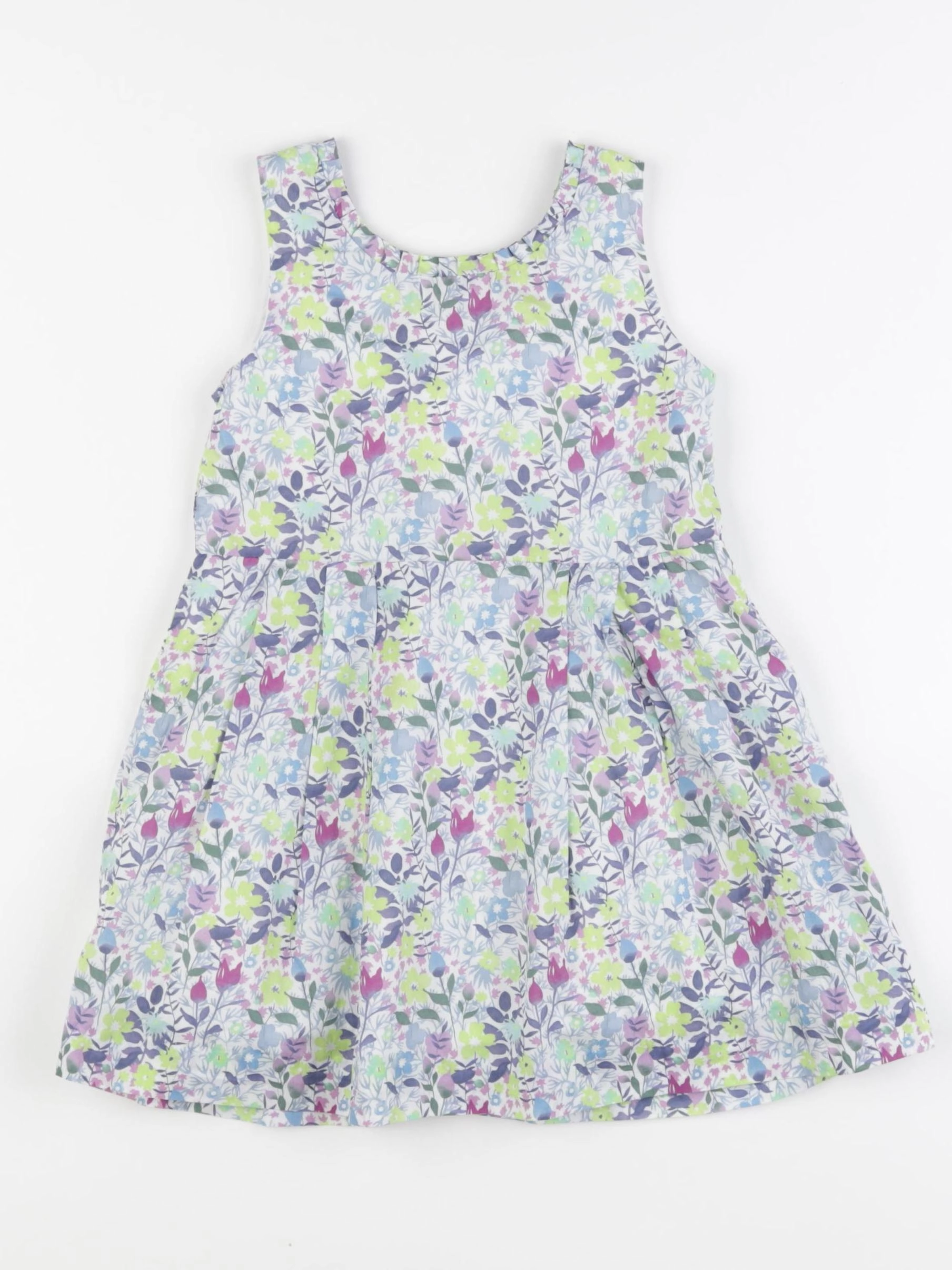 Jacadi - robe liberty bleu, vert - 3 ans