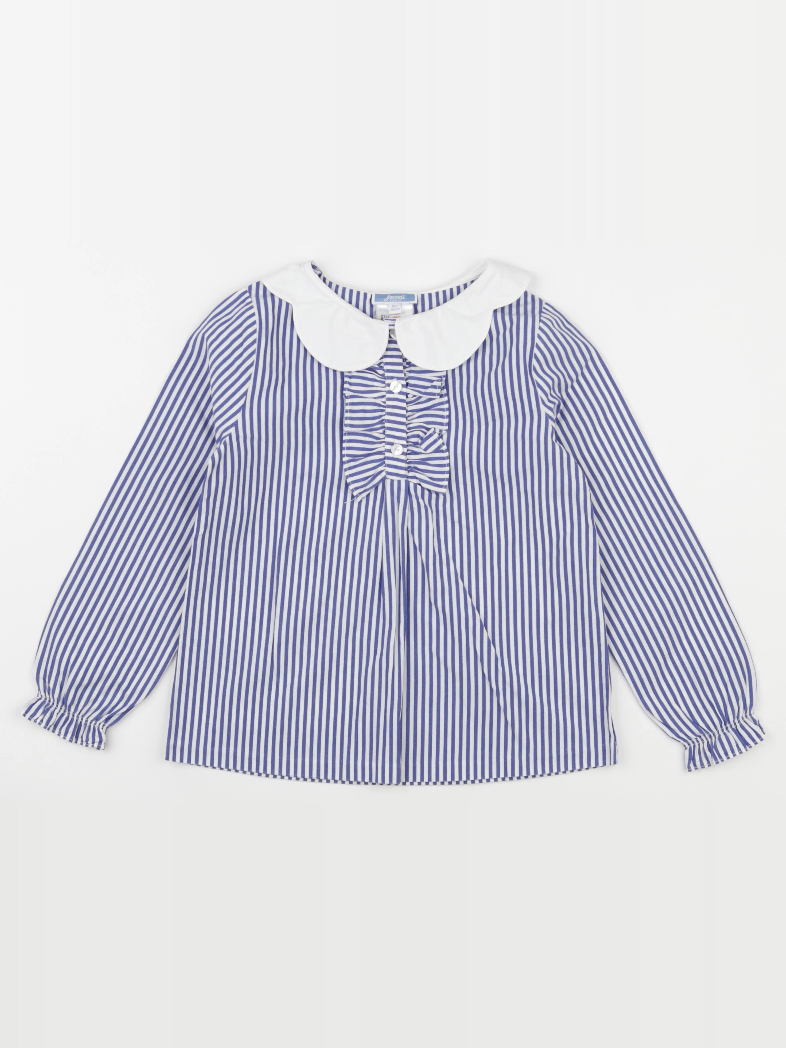Jacadi - blouse blanc, bleu - 8 ans