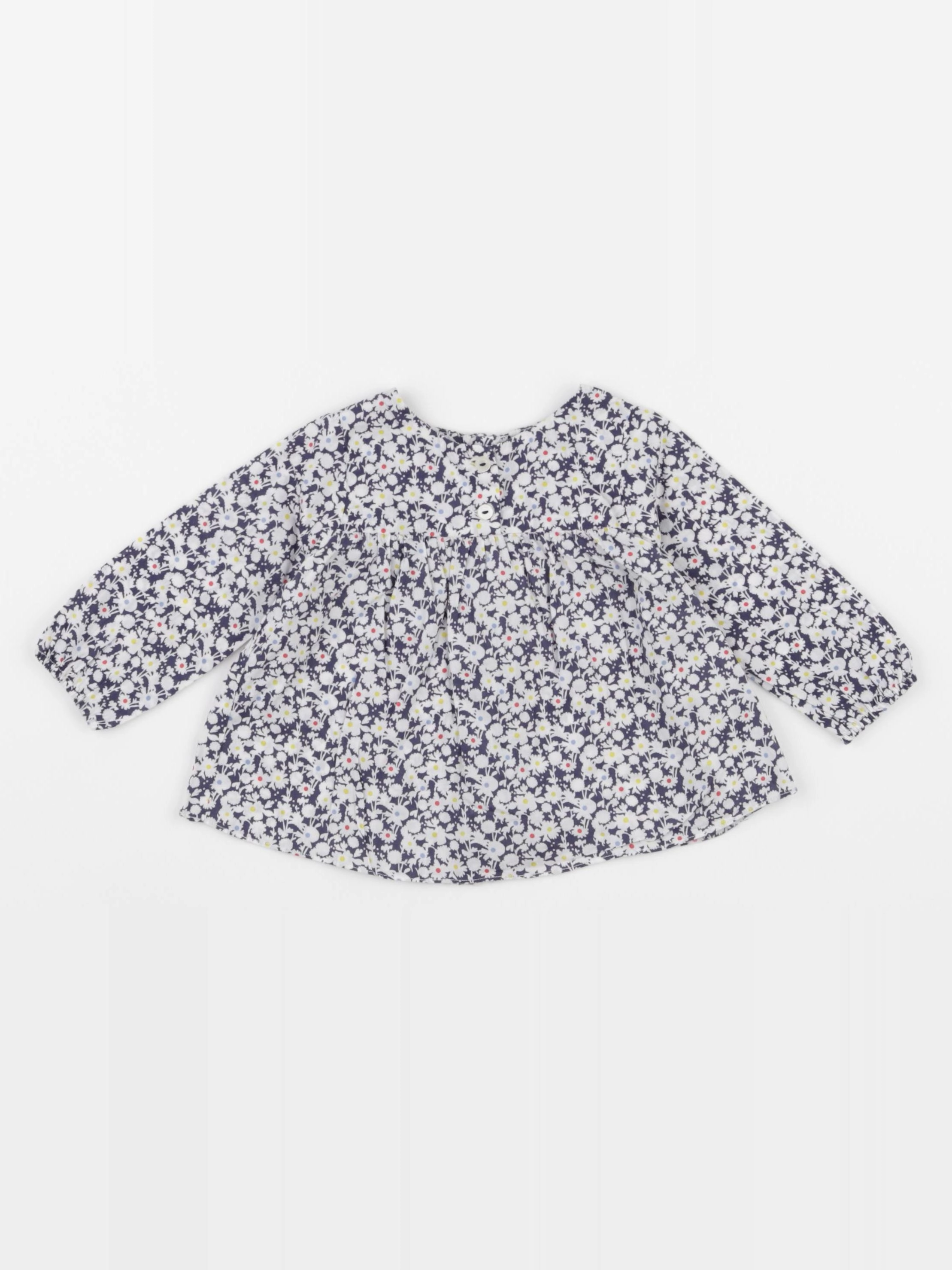 Jacadi - blouse liberty bleu - 6 mois
