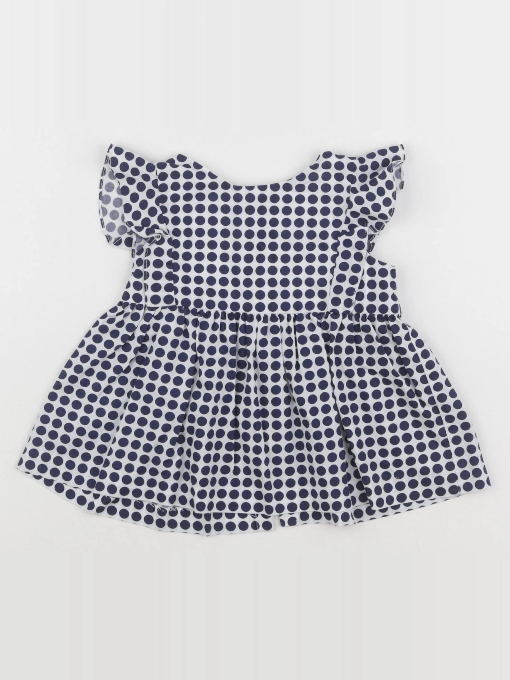 Jacadi - blouse bleu, blanc - 18 mois