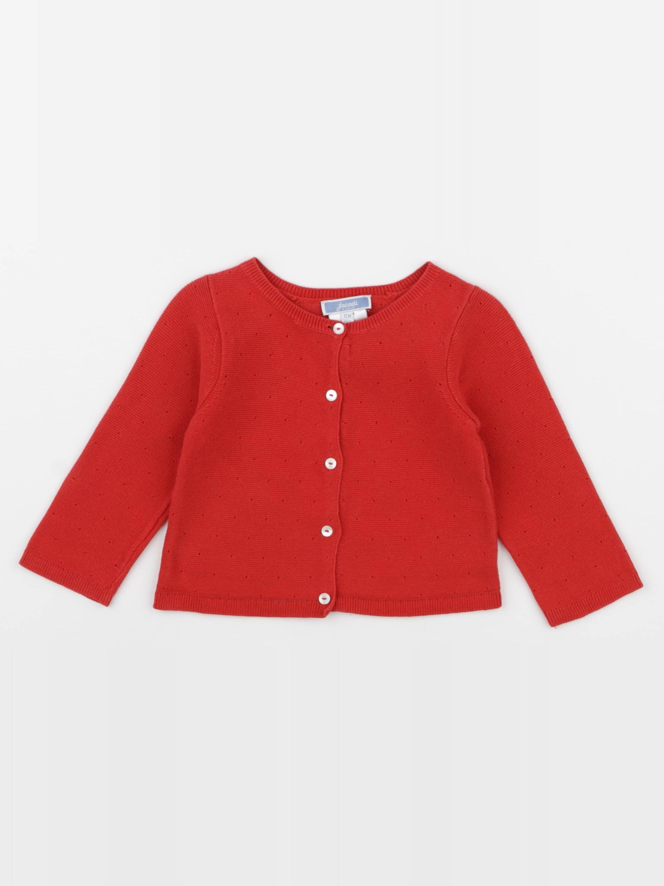 Jacadi - gilet rouge - 12 mois