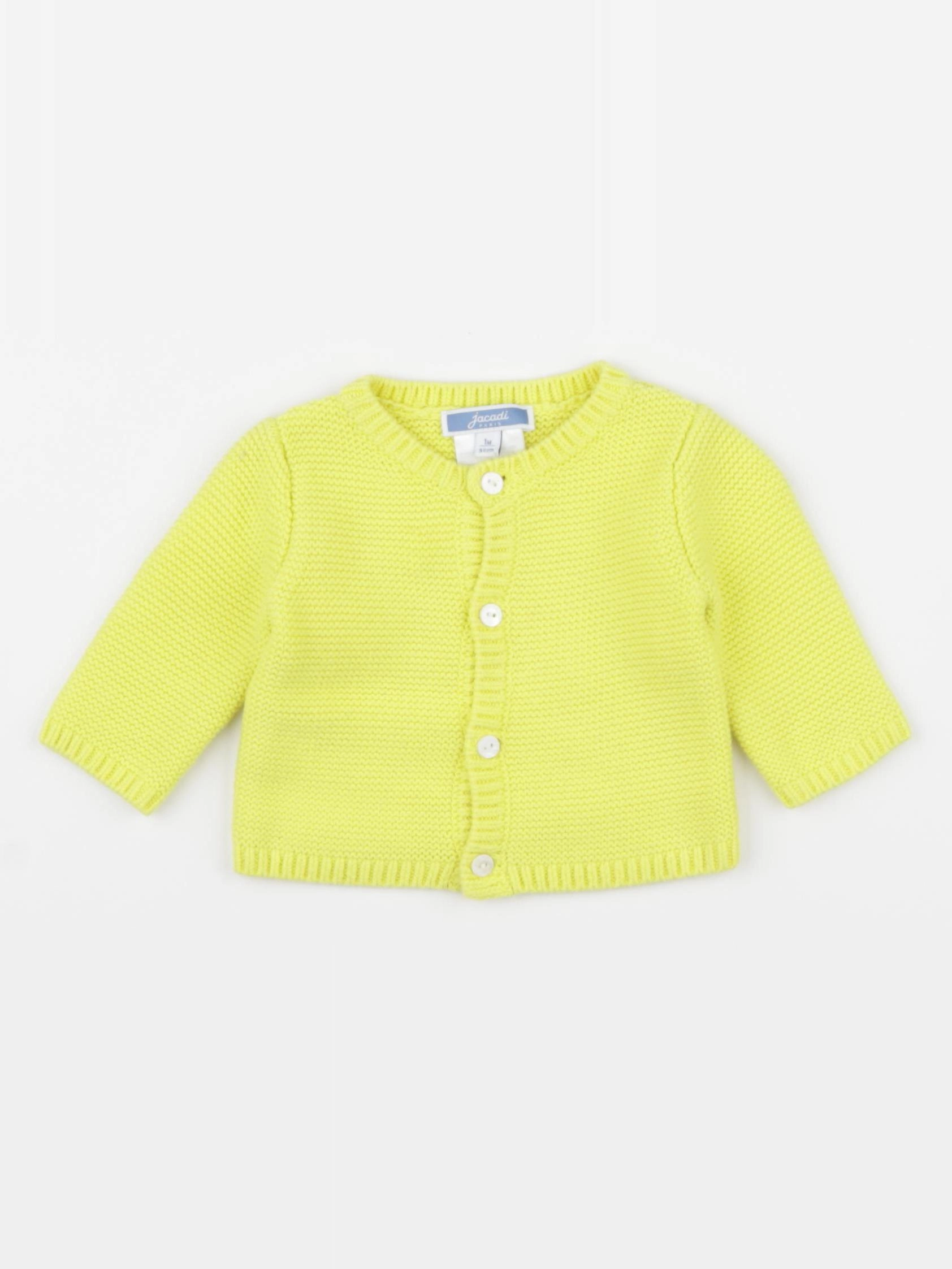 Jacadi - gilet jaune - 1 mois