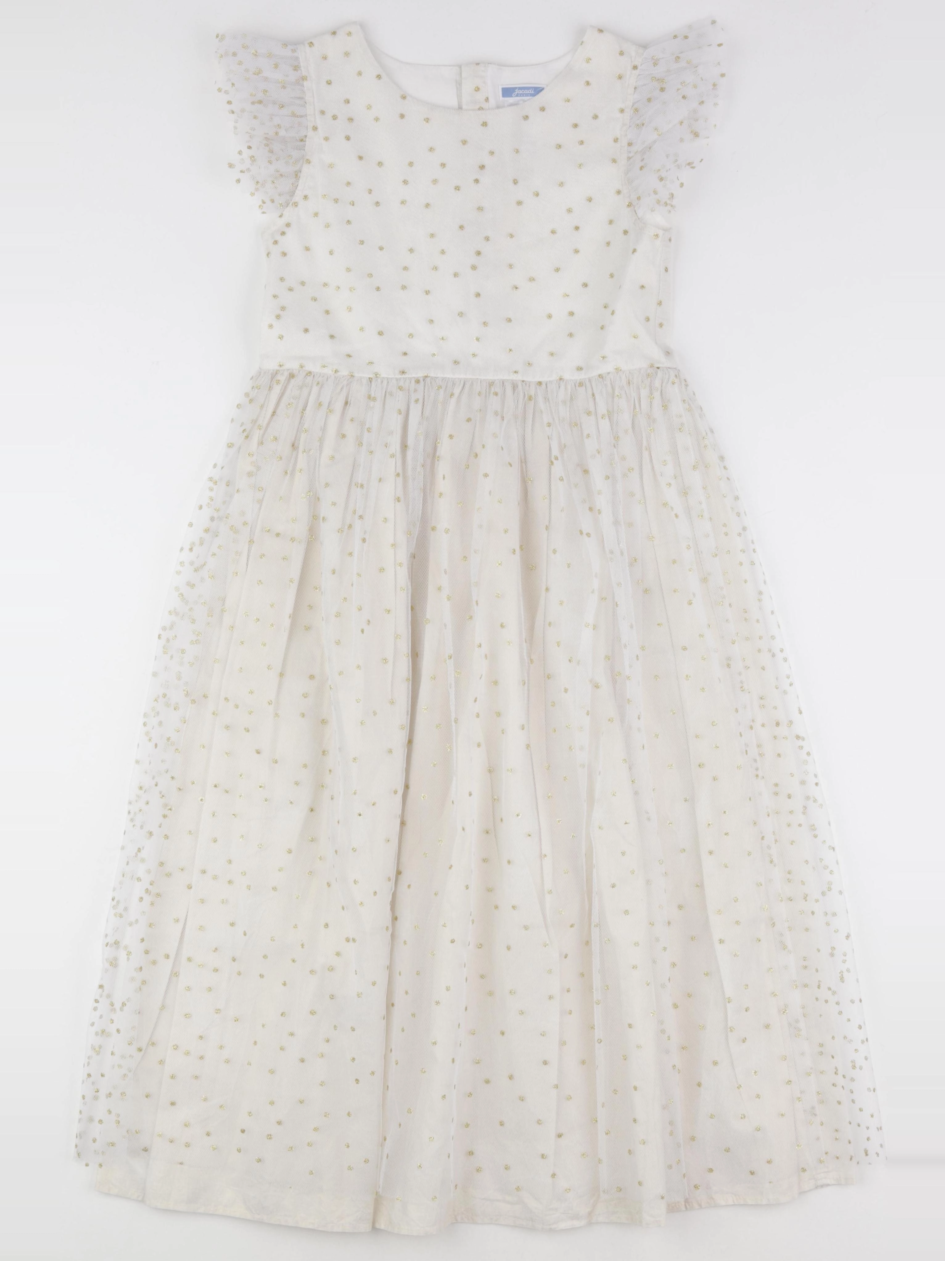 Jacadi - robe beige, or - 8/10 ans