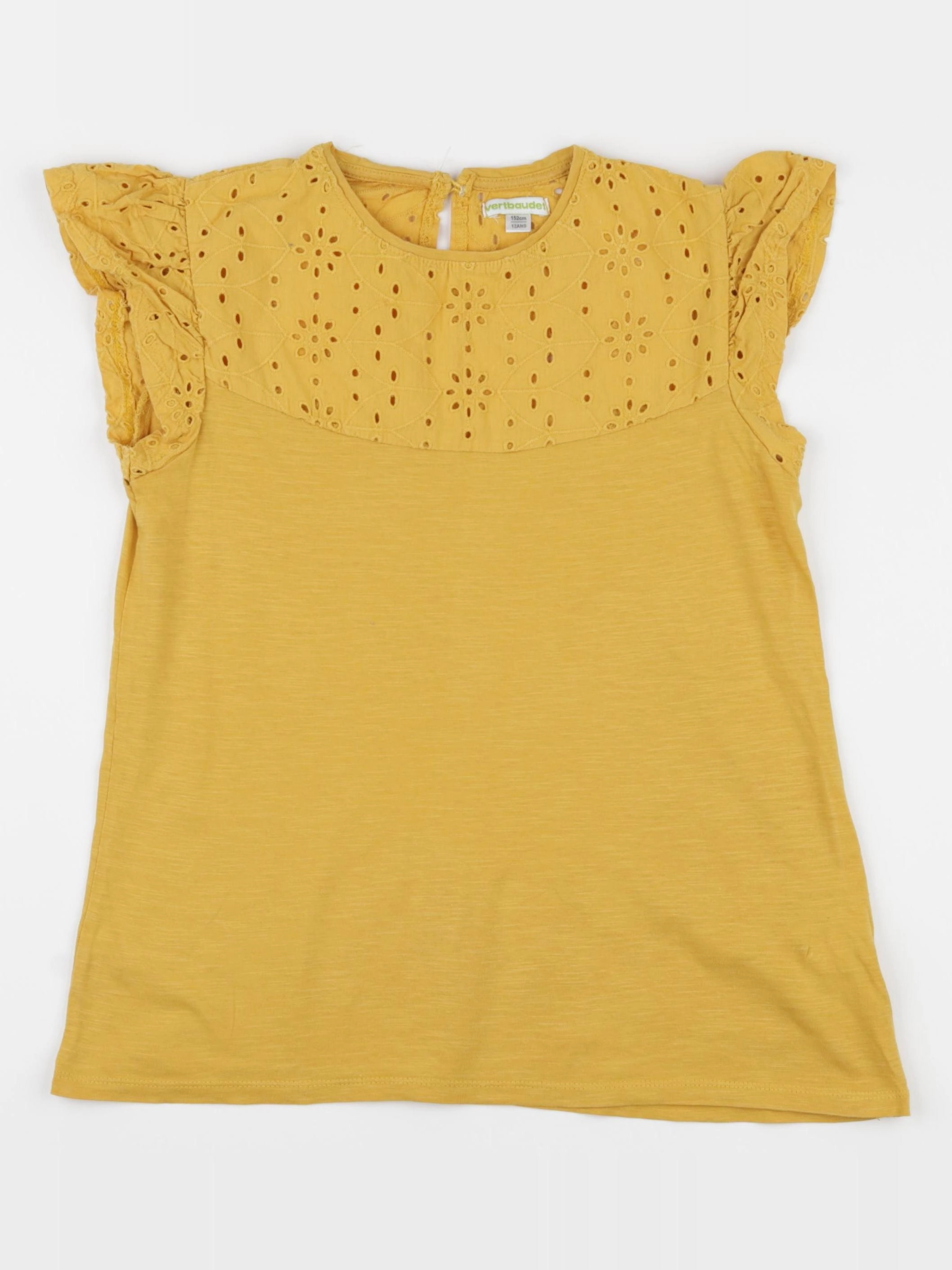 Vertbaudet - tee-shirt jaune - 12 ans