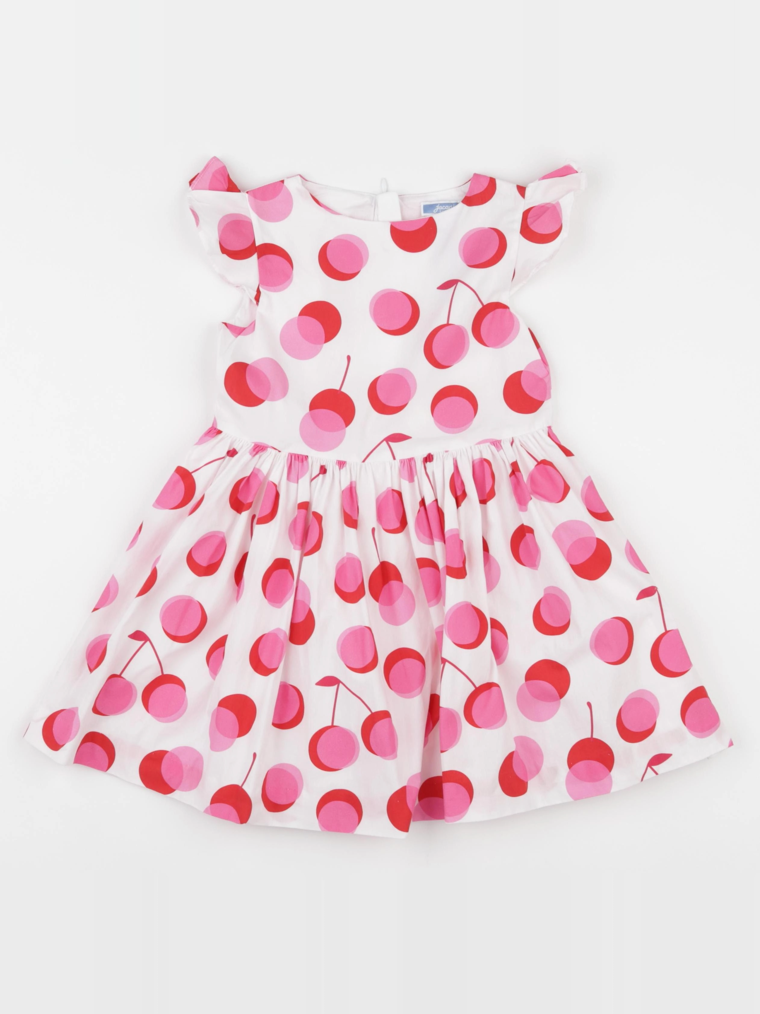 Jacadi - robe blanc, rose - 4 ans