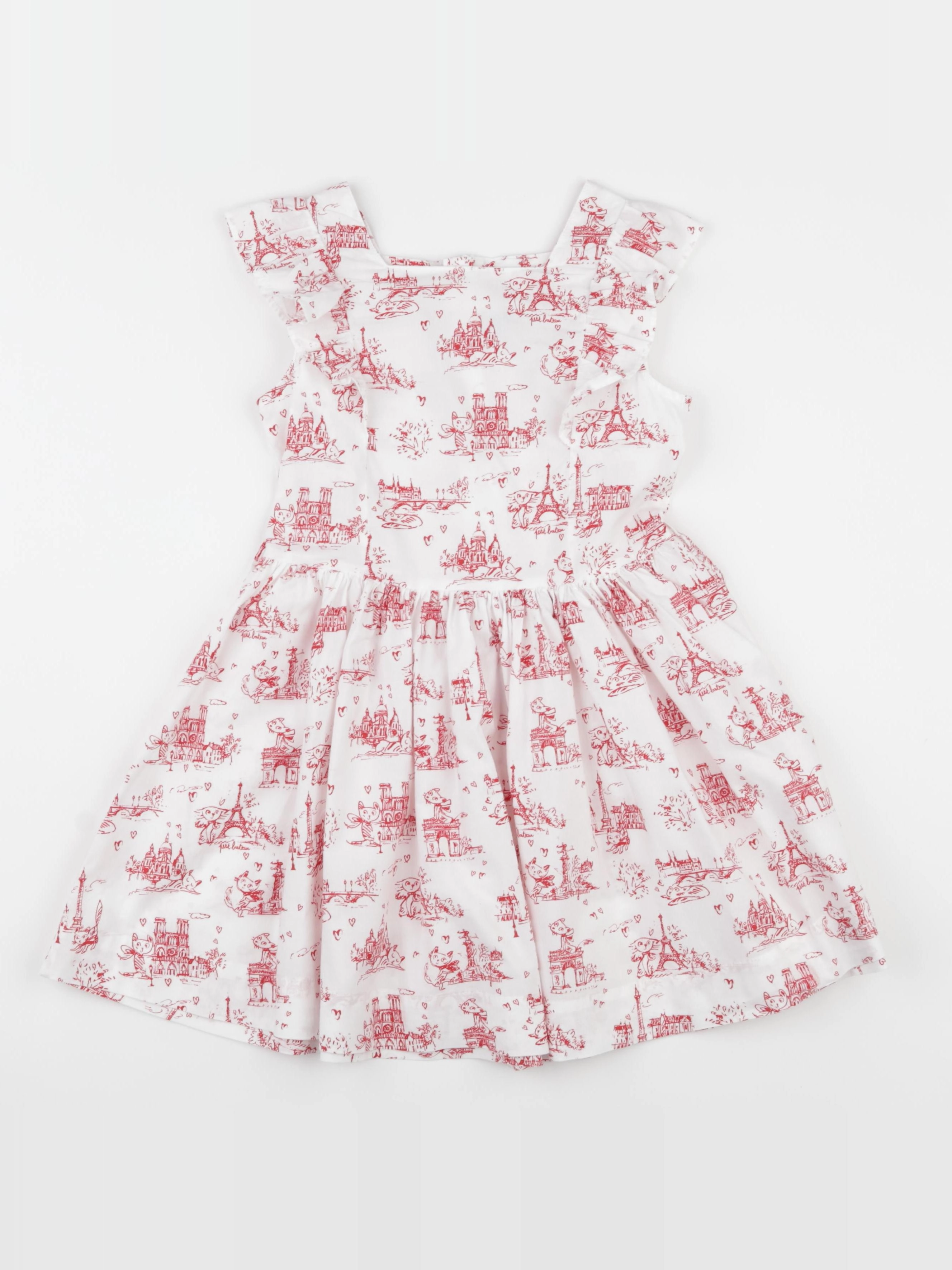 Petit Bateau - robe blanc - 6 ans