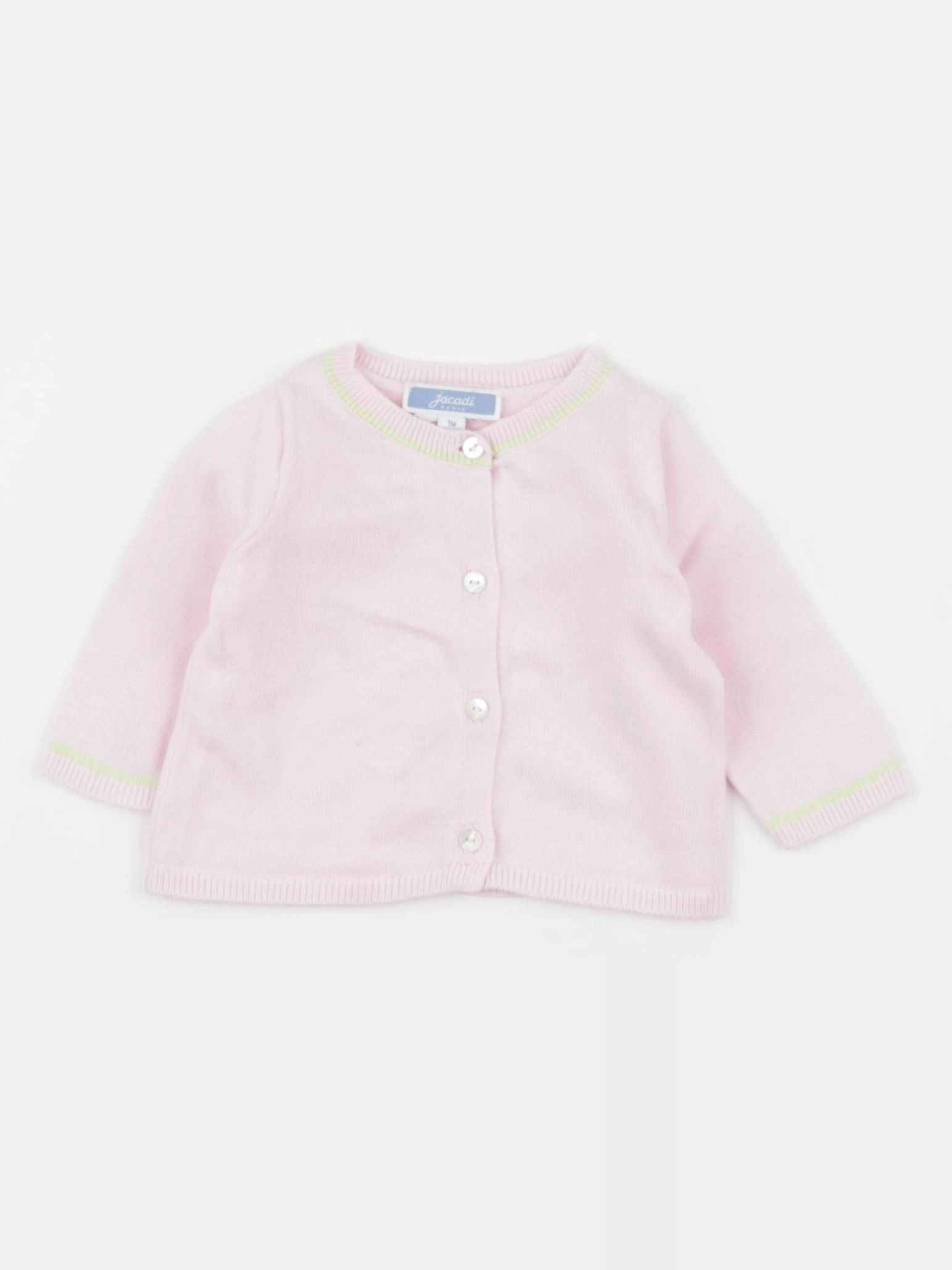 Jacadi - gilet rose - 1 mois