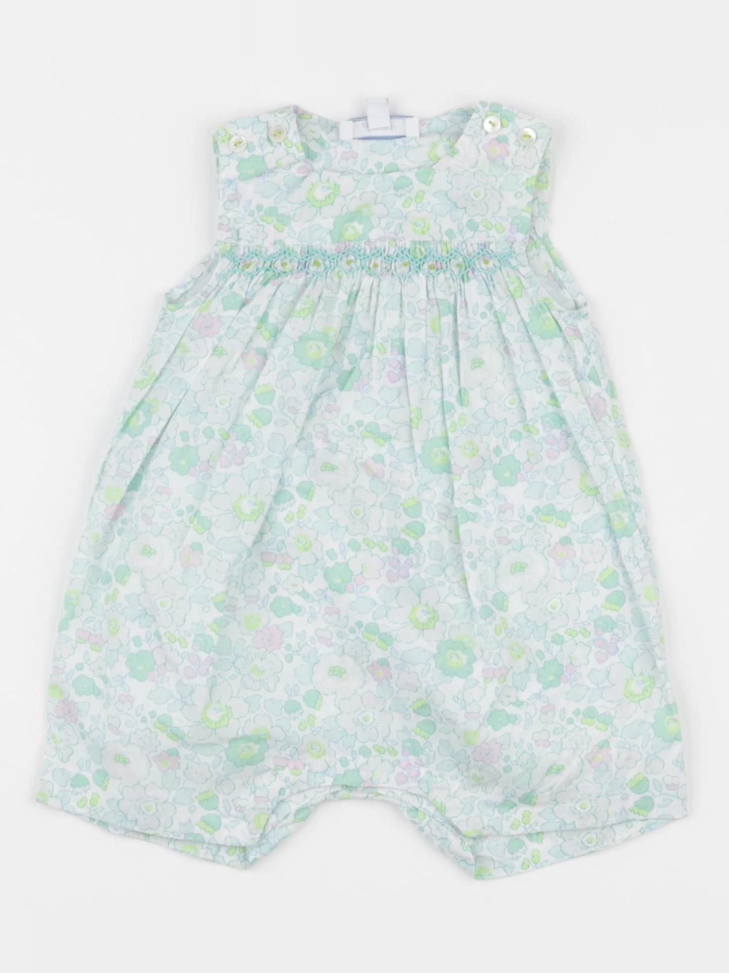 Jacadi - combinaison liberty blanc, vert - 3 mois