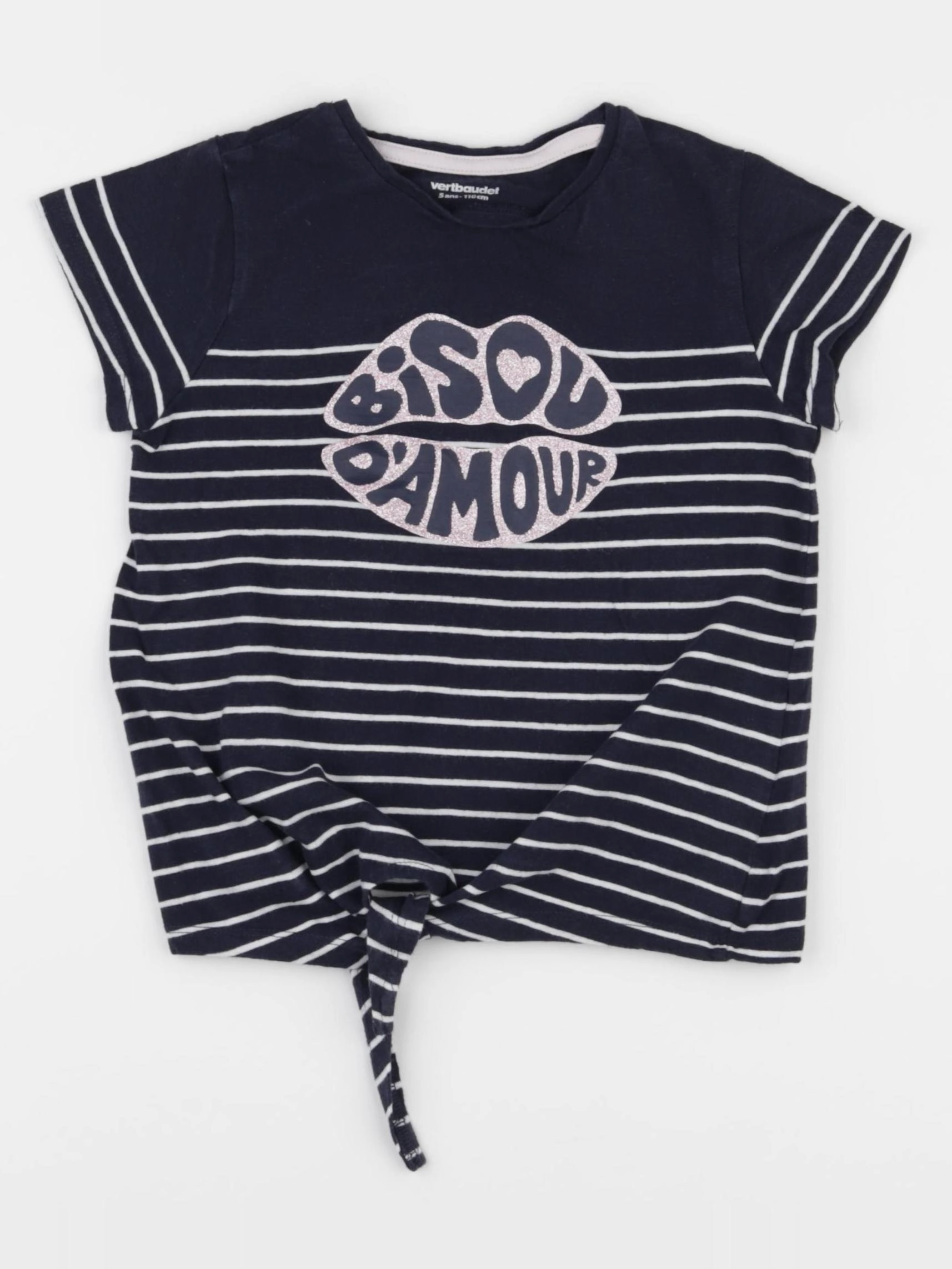 Vertbaudet - tee-shirt bleu - 5 ans