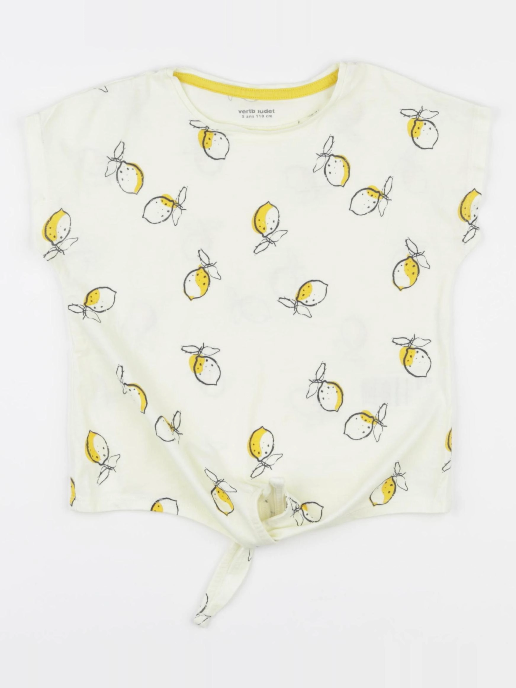 Vertbaudet - tee-shirt jaune - 5 ans