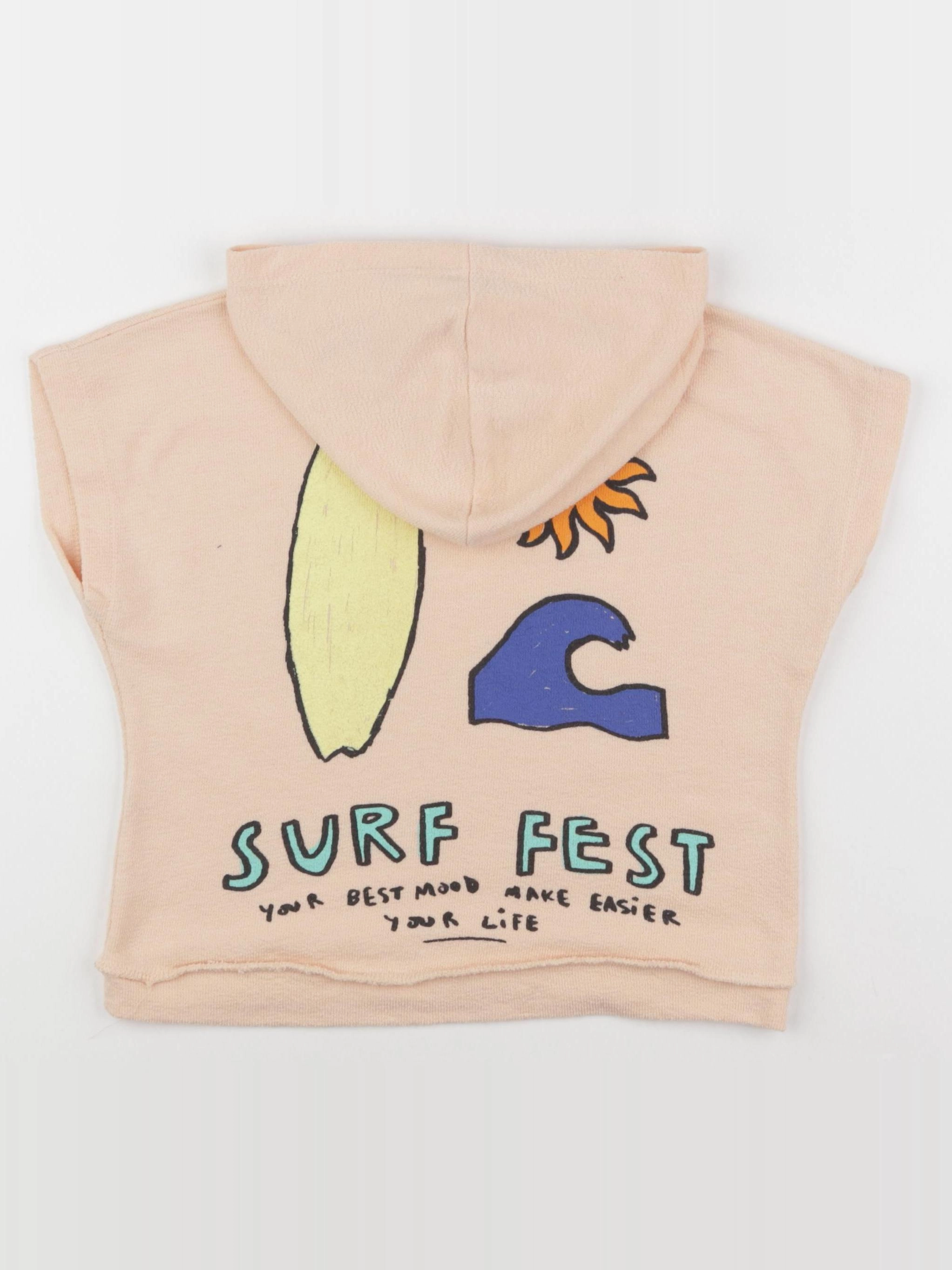Zara - tee-shirt imprimé au dos orange - 3/4 ans