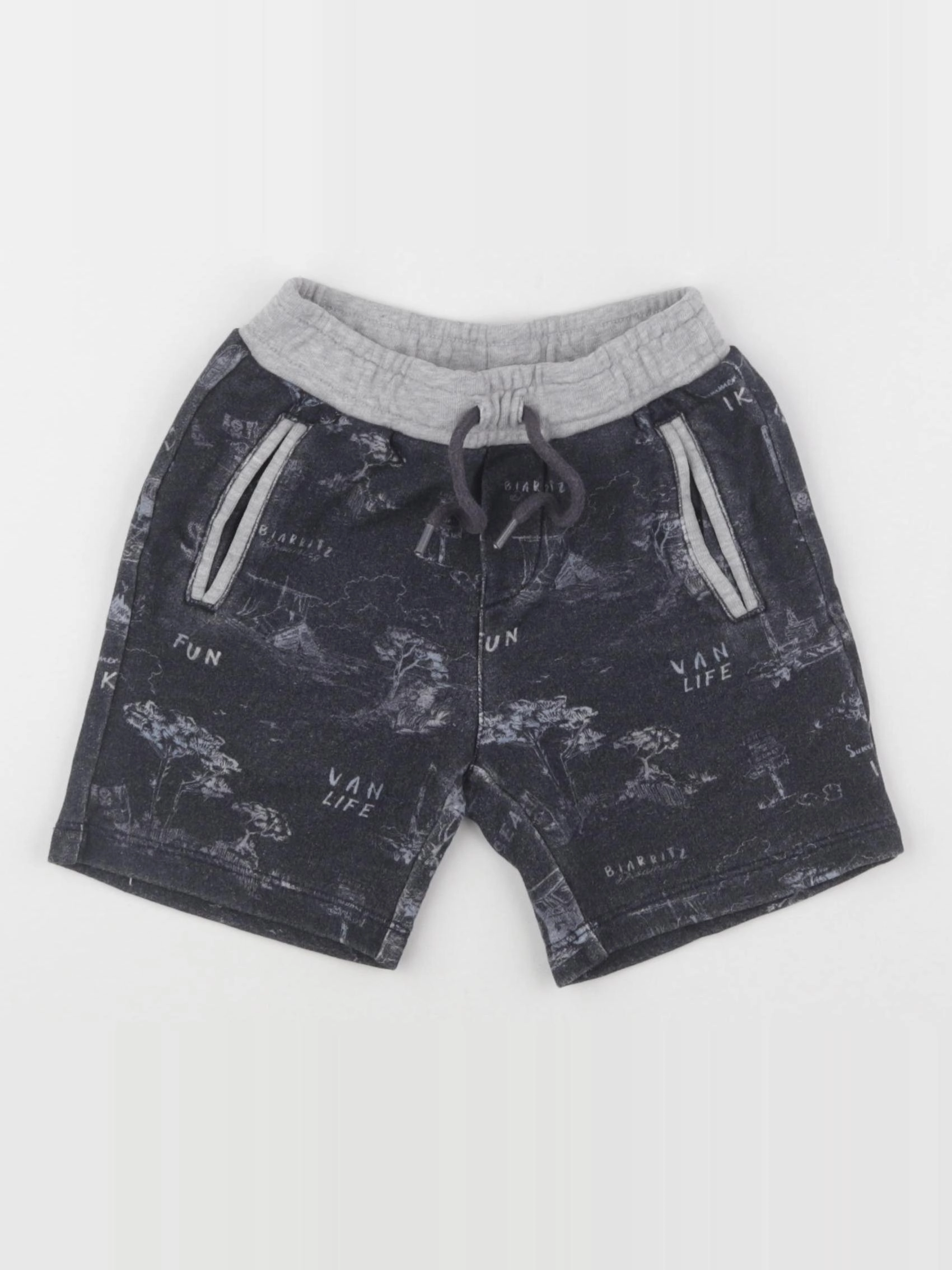 IKKS - short bleu, gris - 4 ans