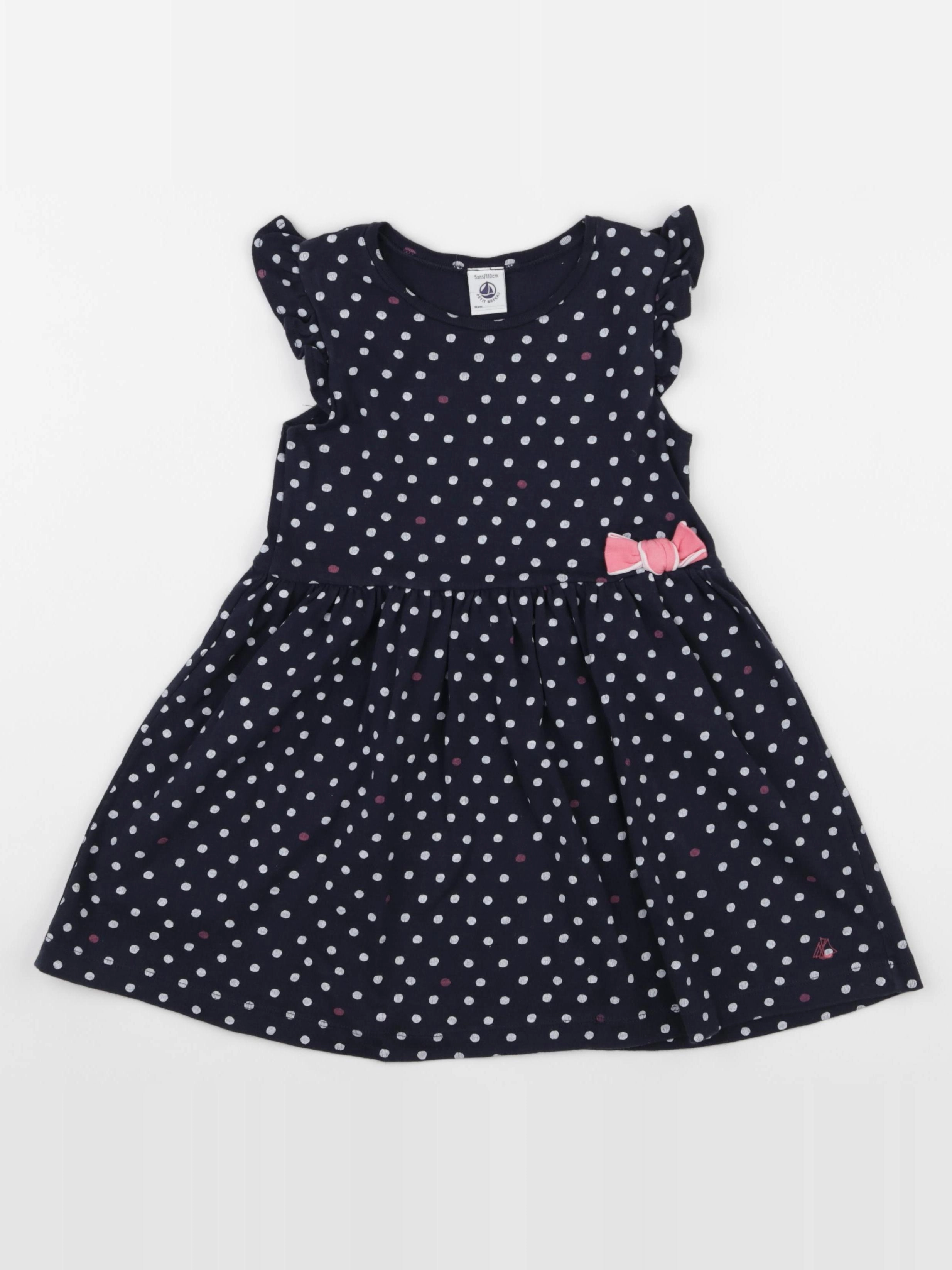 Petit Bateau - robe bleu - 5 ans
