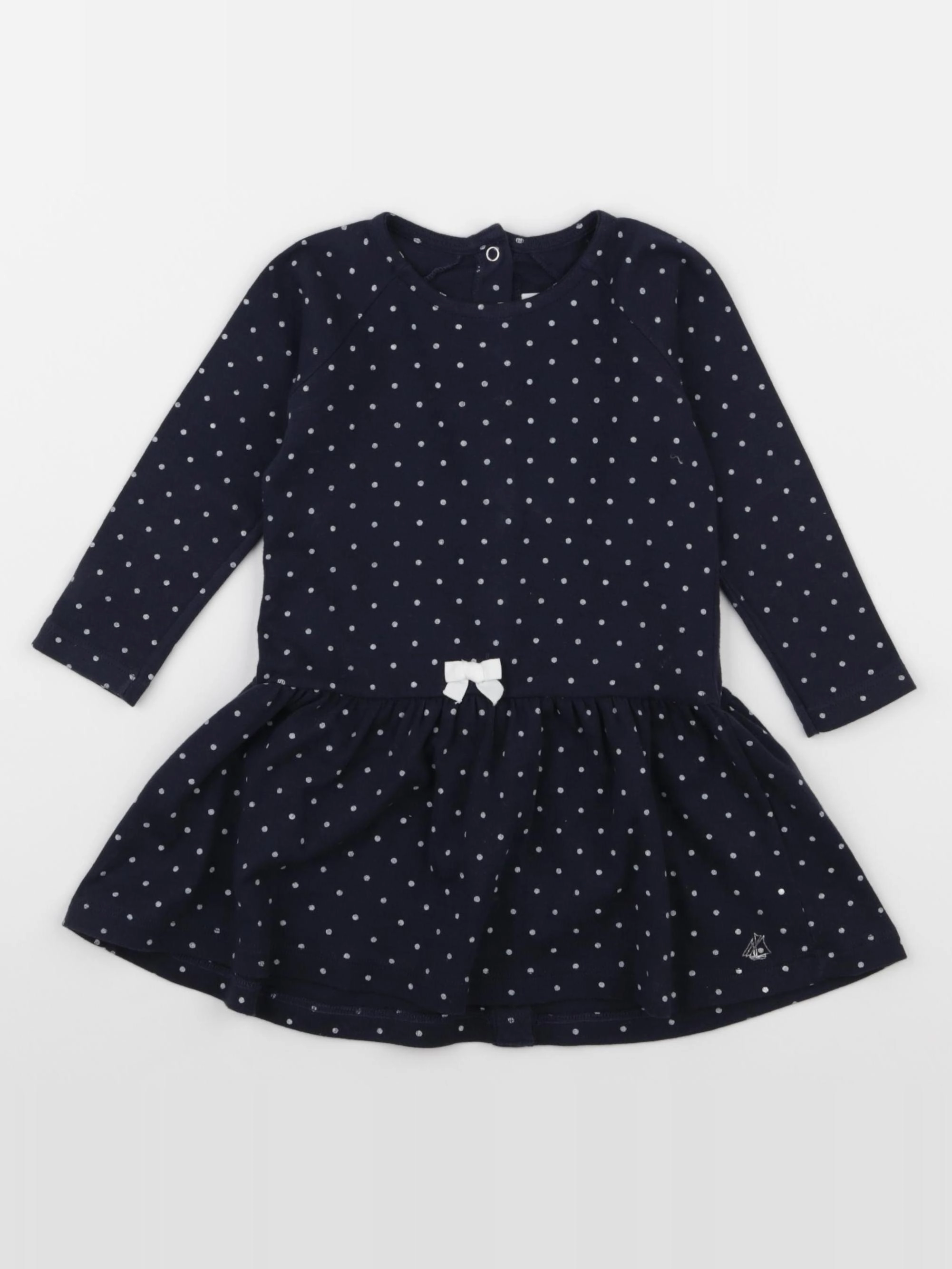 Petit Bateau - robe bleu - 18 mois