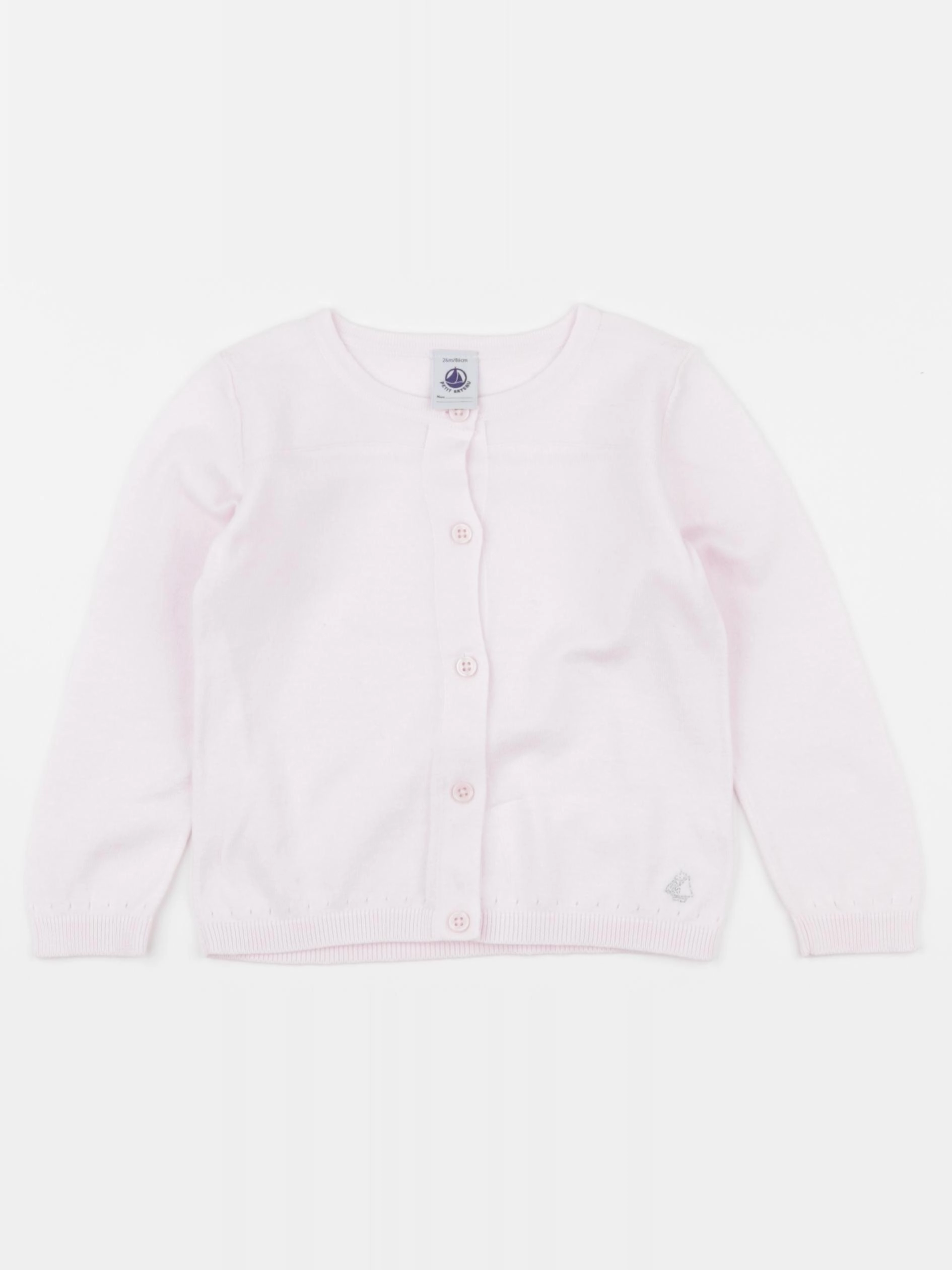 Petit Bateau - gilet rose - 24 mois