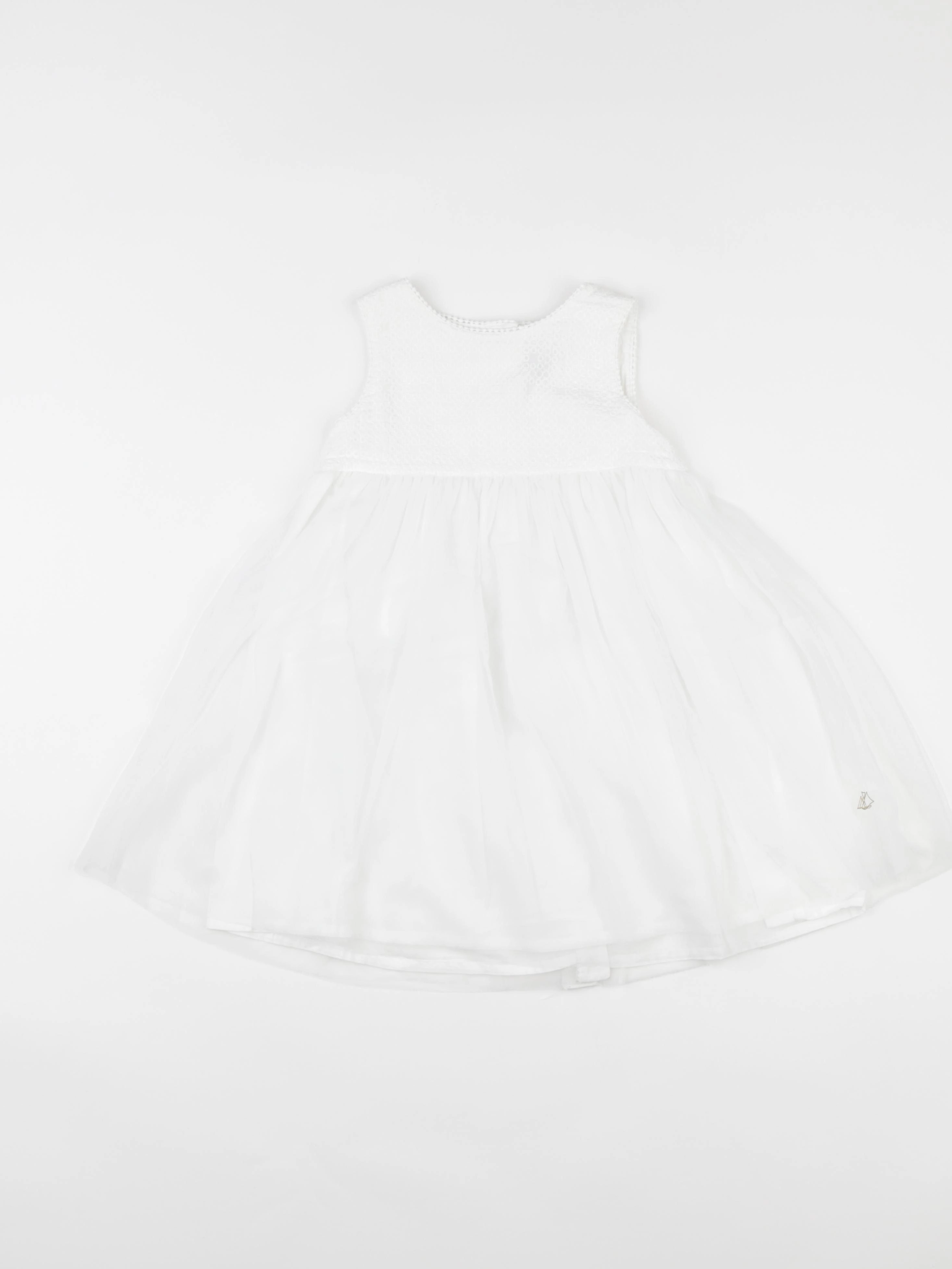 Petit Bateau - robe blanc - 36 mois