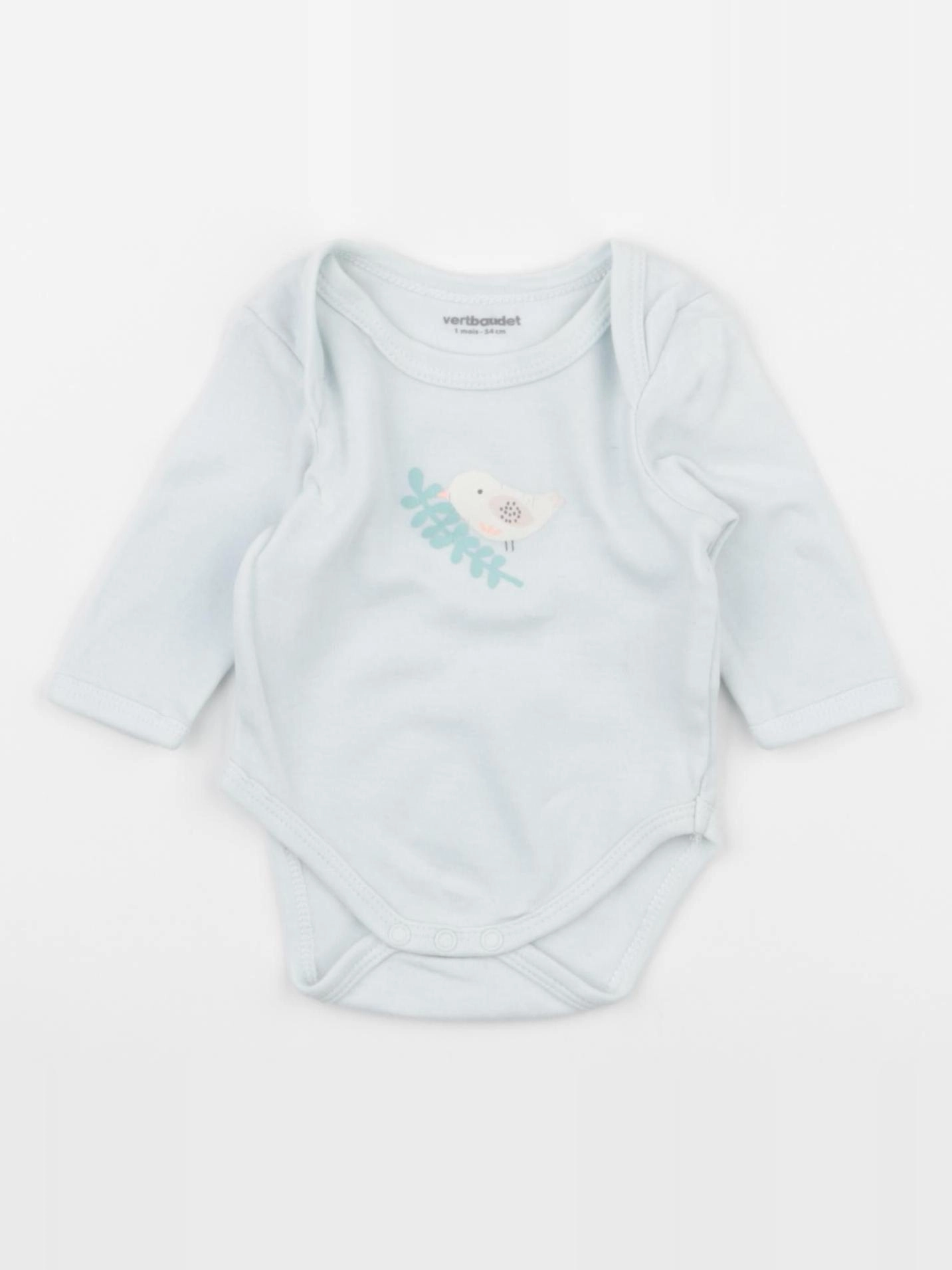 Vertbaudet - body bleu - 1 mois