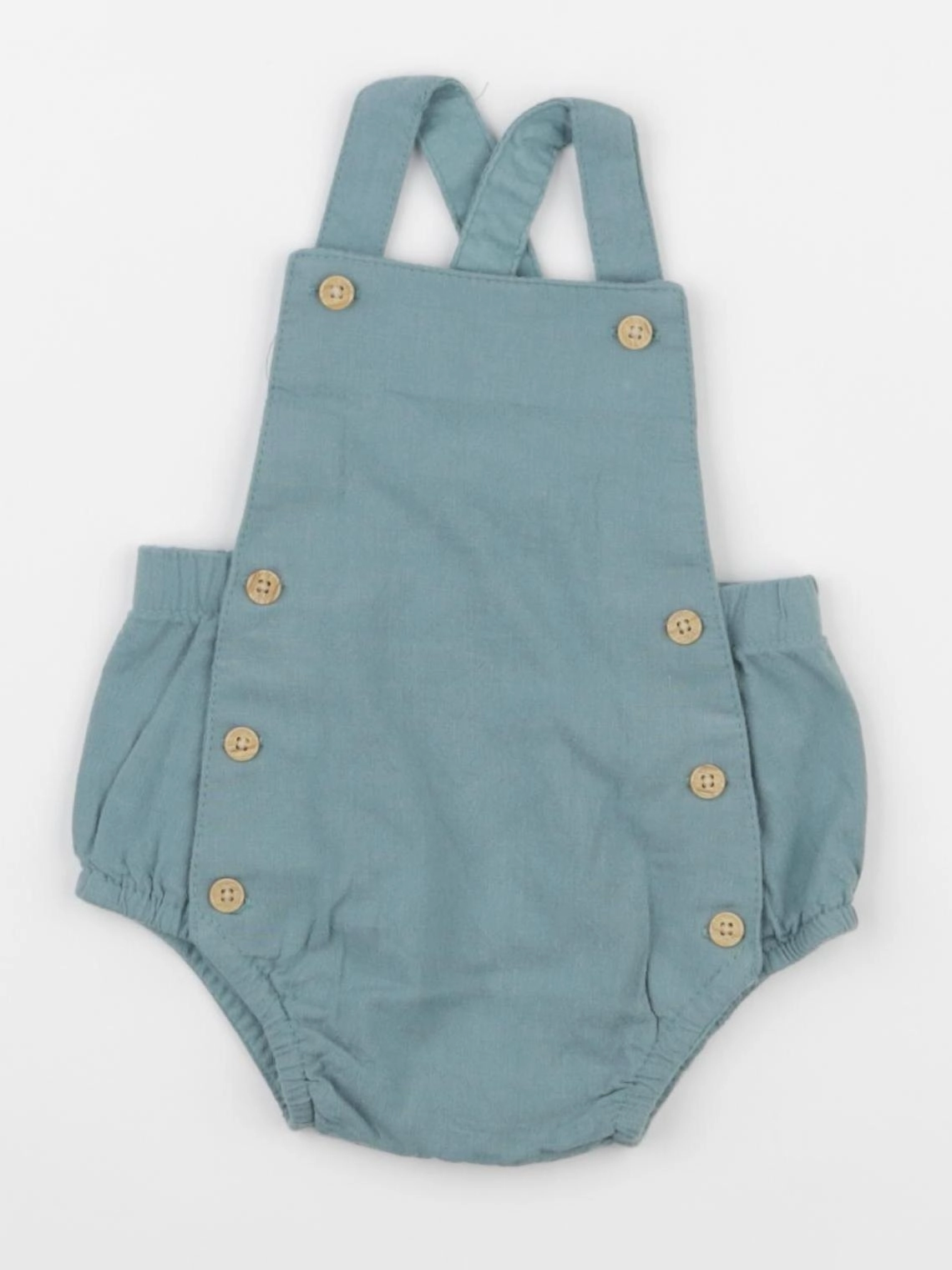 Vertbaudet - combinaison coton vert - 1 mois