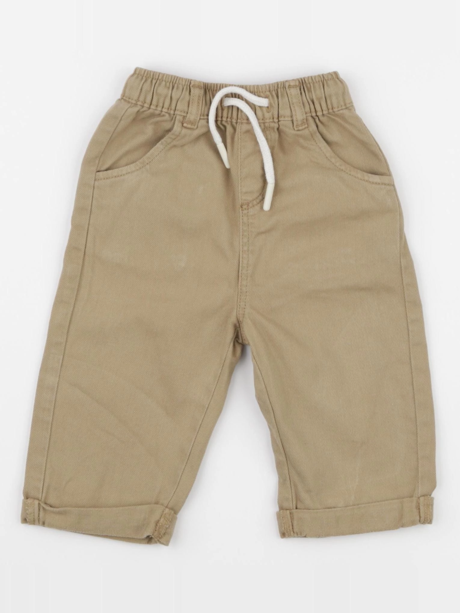 Vertbaudet - jean beige - 9 mois