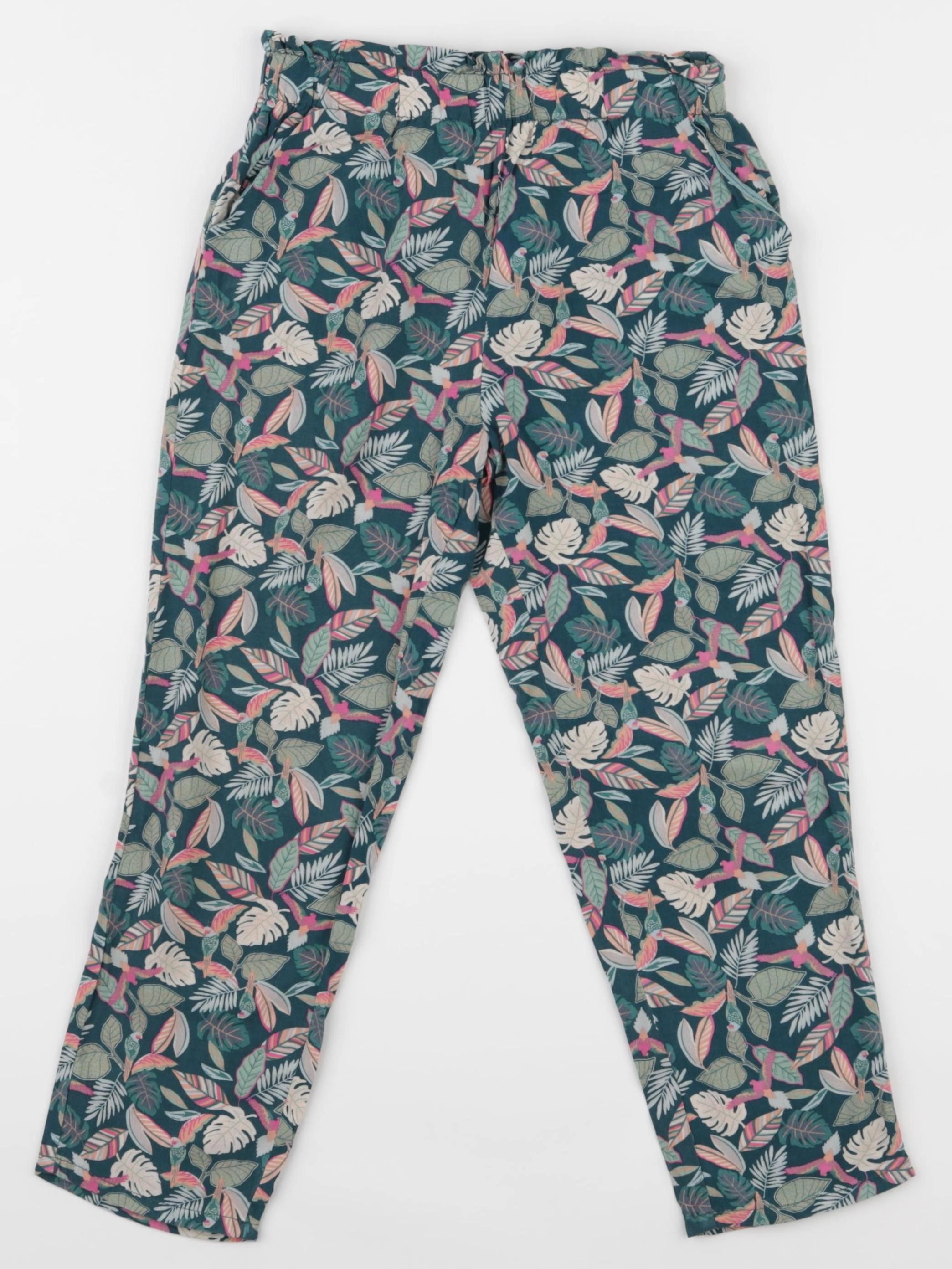 Vertbaudet - pantalon vert - 7 ans