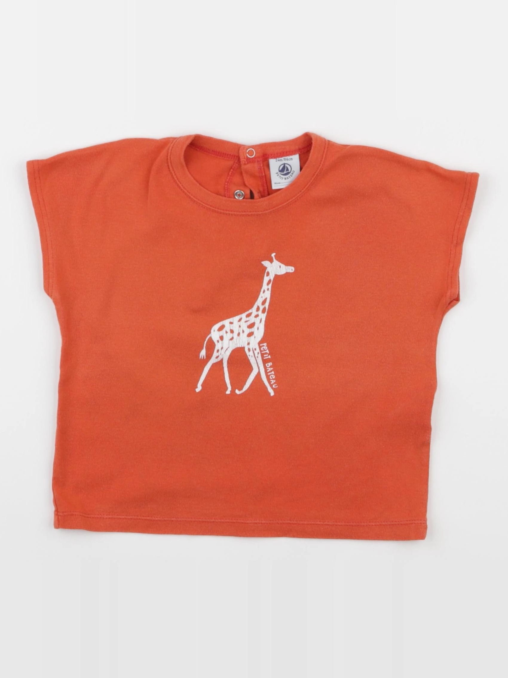 Petit Bateau - tee-shirt orange - 24 mois