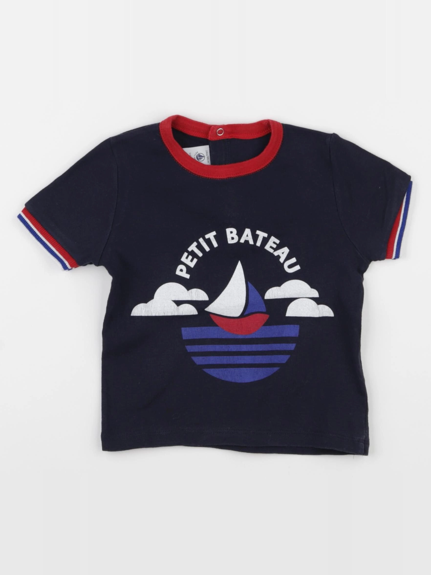 Petit Bateau - tee-shirt bleu - 24 mois