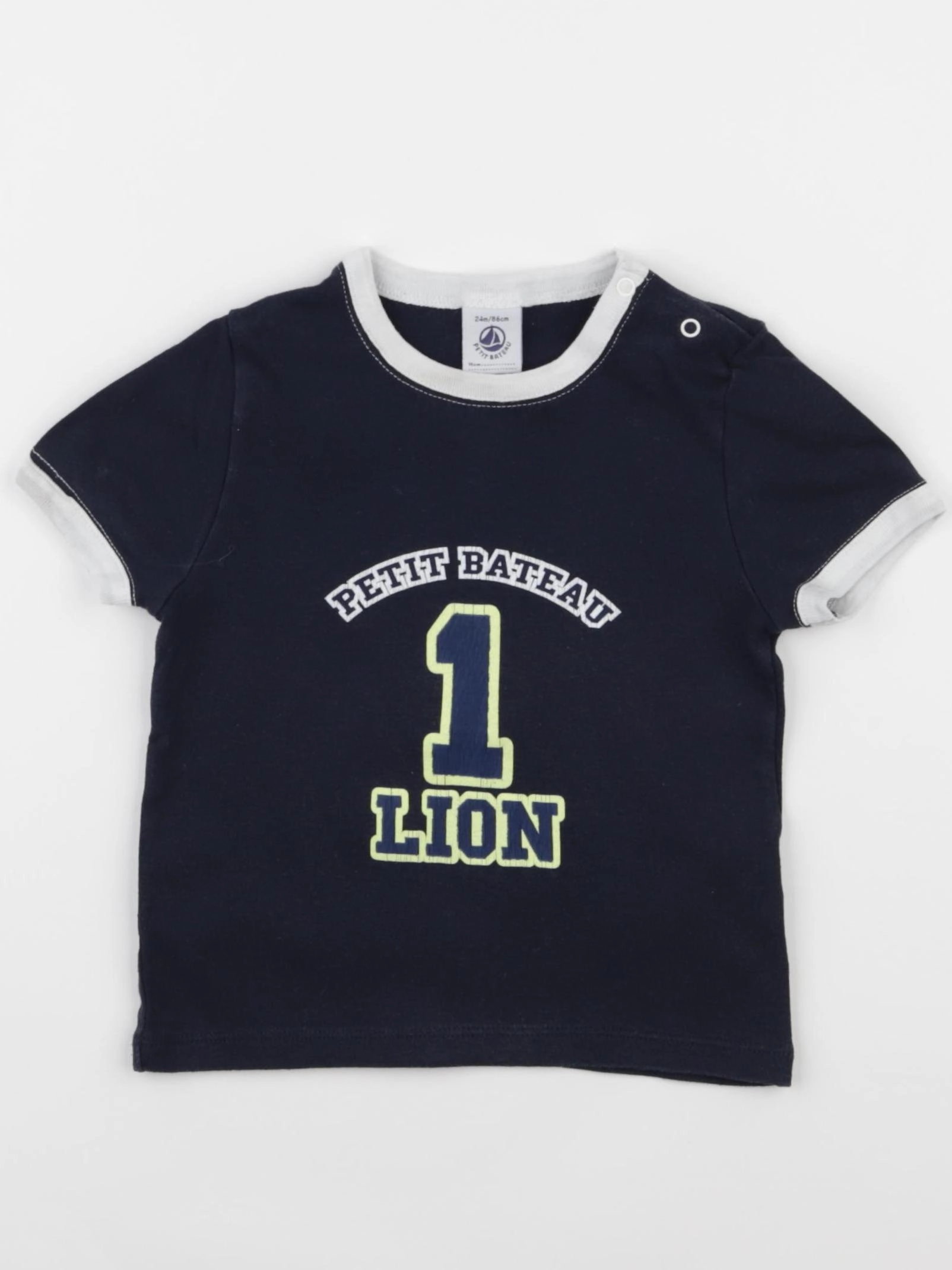 Petit Bateau - tee-shirt bleu - 24 mois