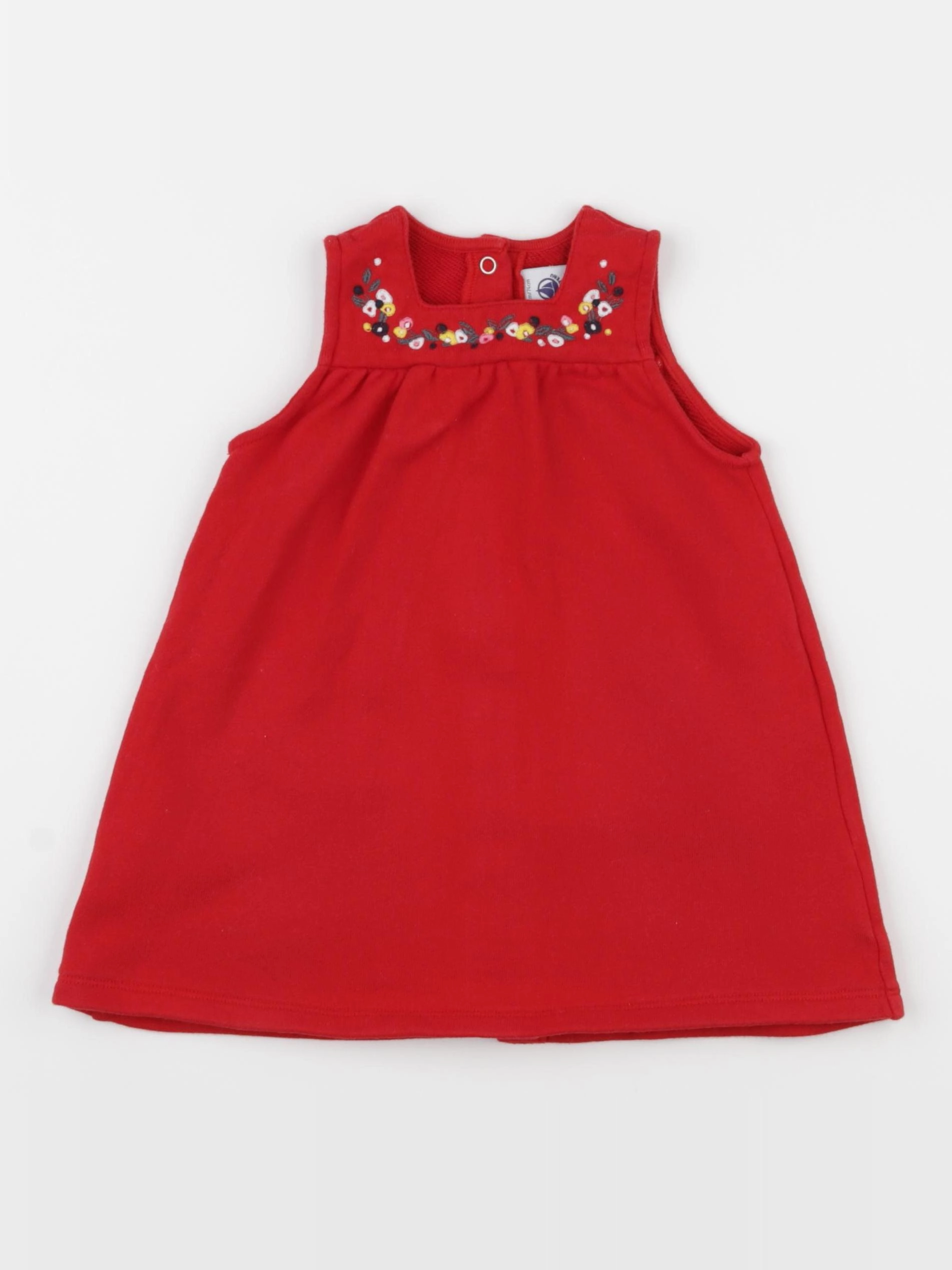 Petit Bateau - robe rouge - 12 mois