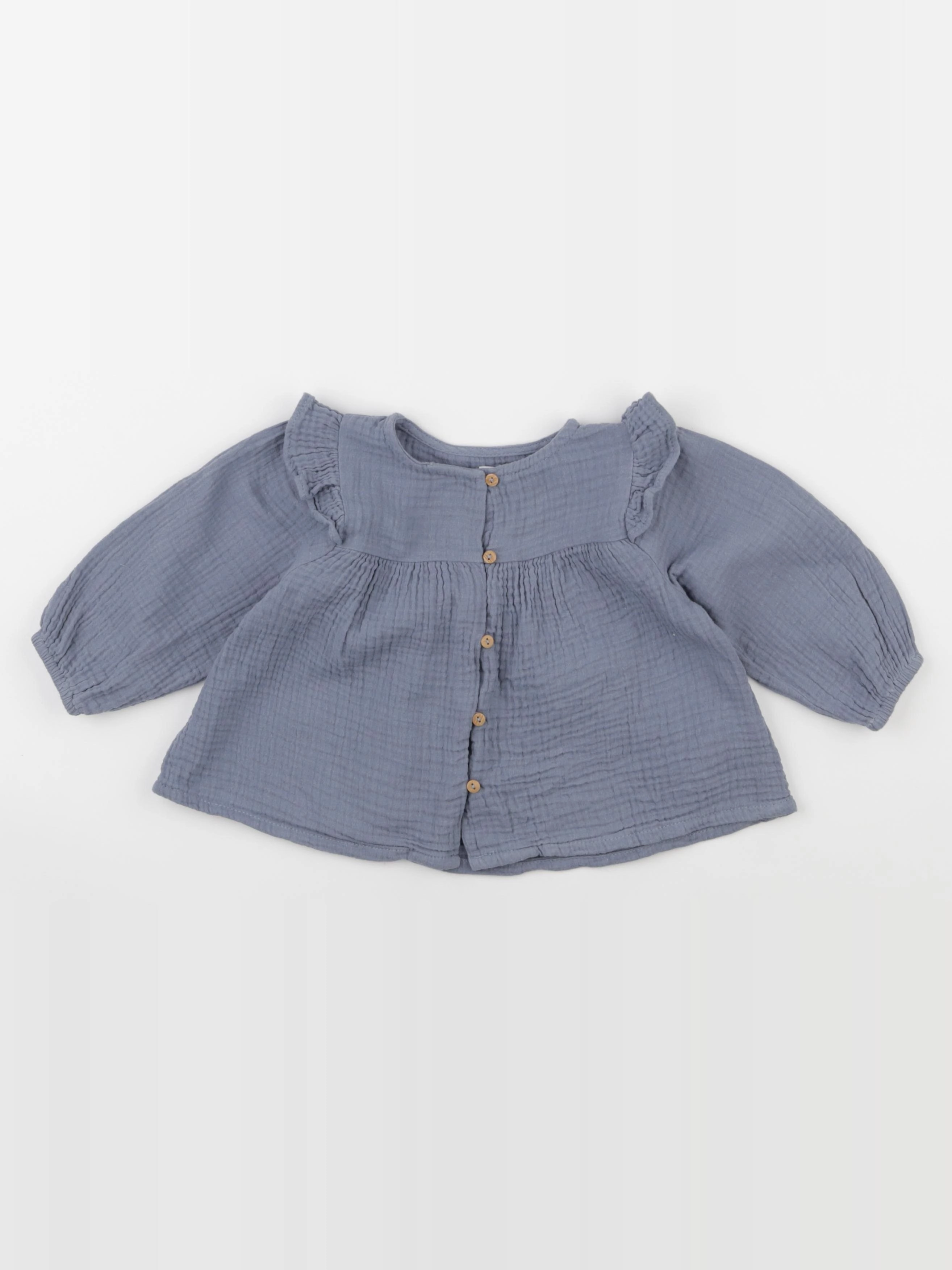 Vertbaudet - blouse bleu - 12 mois
