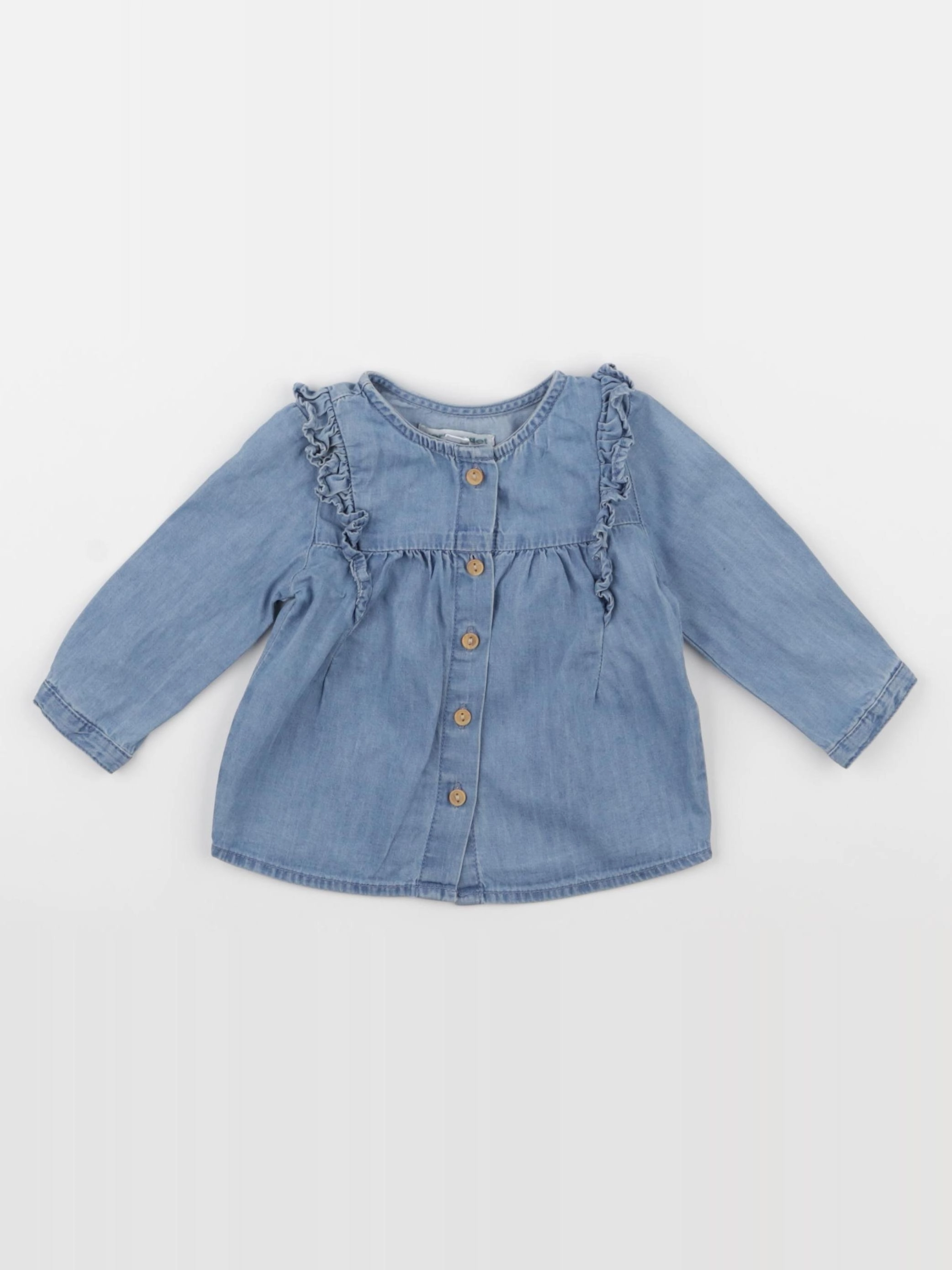 Vertbaudet - blouse bleu - 3 mois
