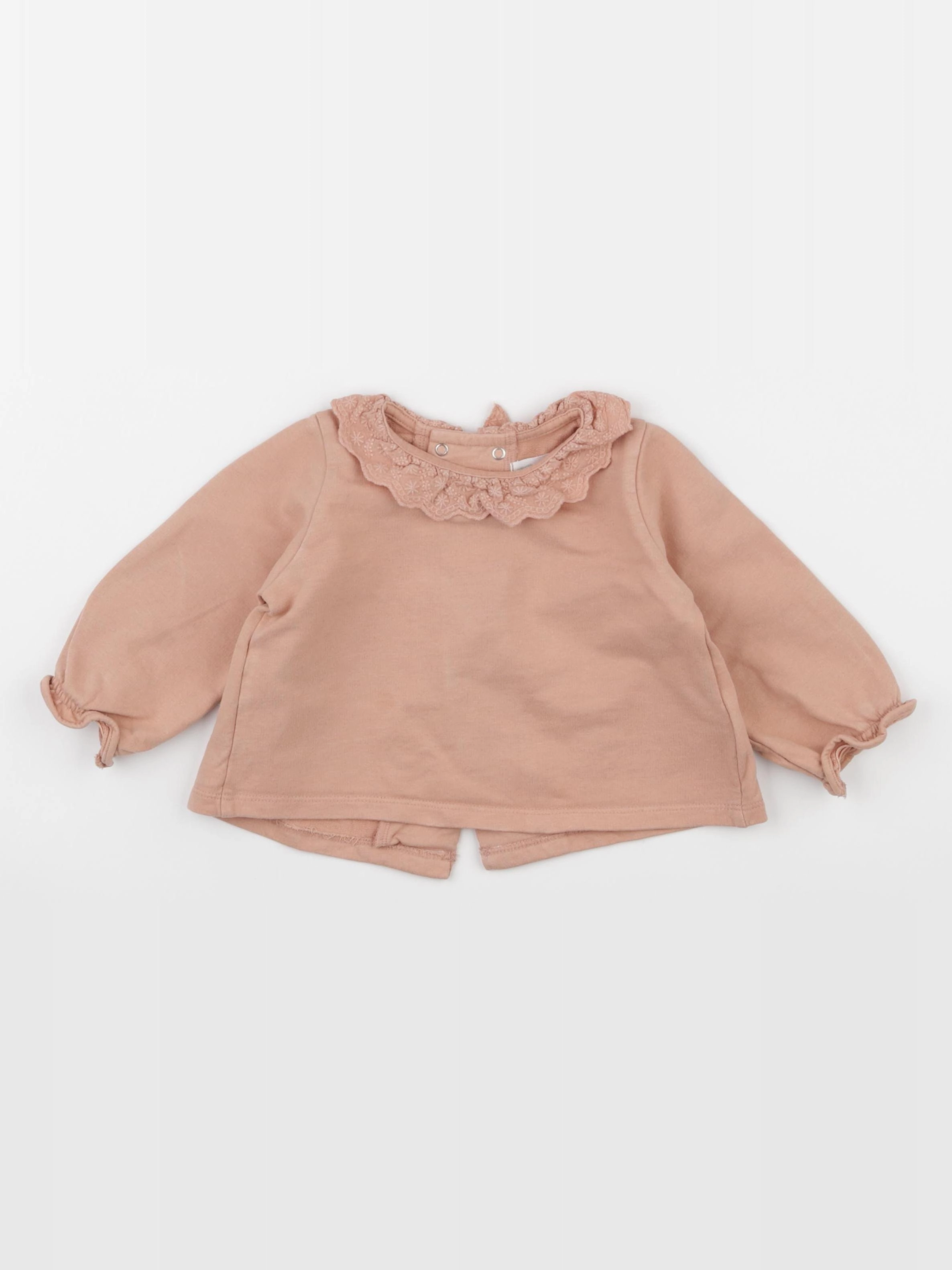 Vertbaudet - sweat bleu, rose - 9 mois